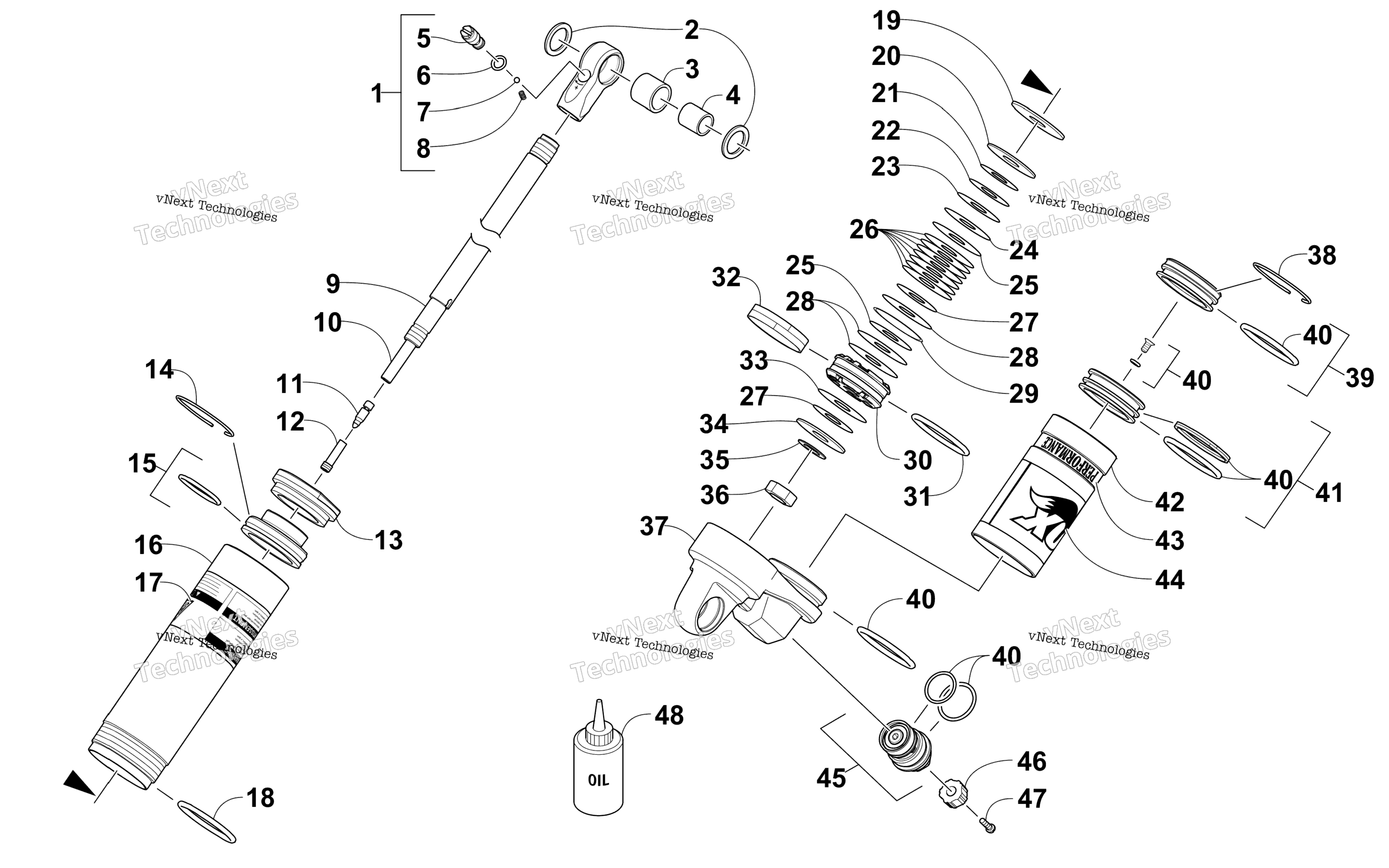 Задняя часть Suspension Rear Arm Shock Absorber