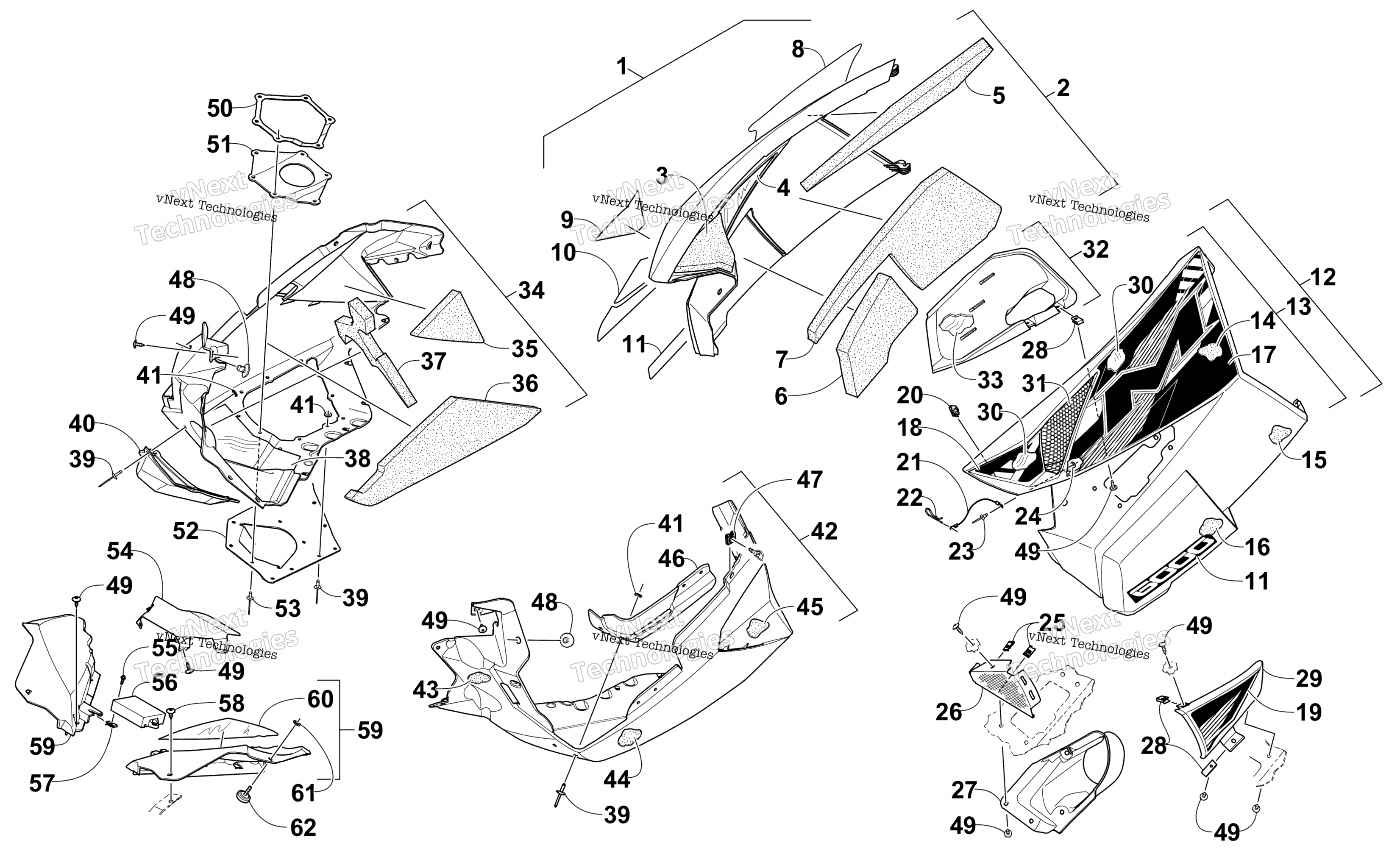 Skid Plate и Side панель узел