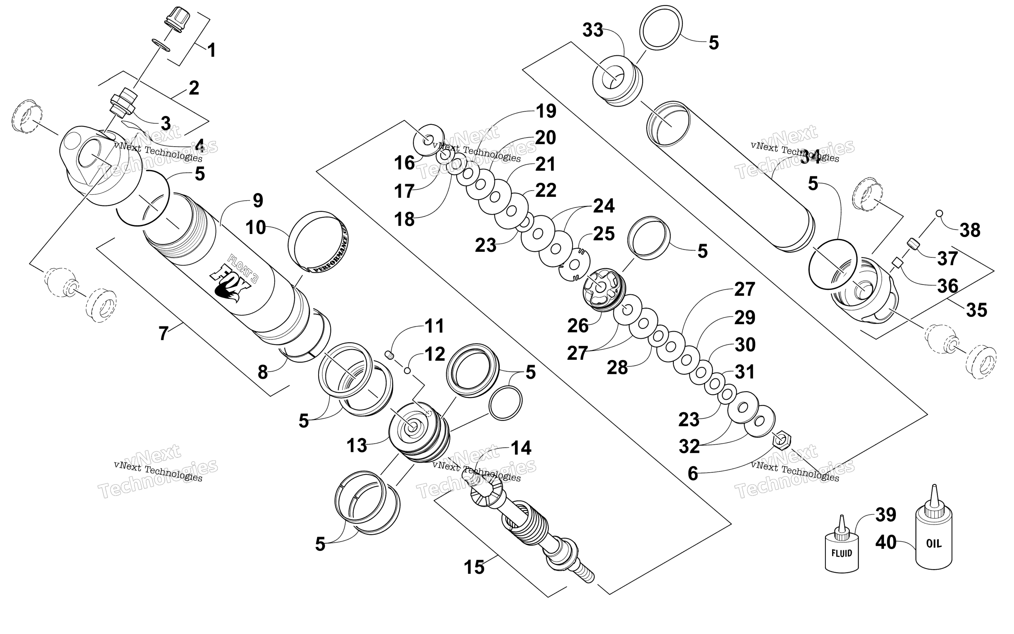 Передняя часть Suspension Shock Absorber