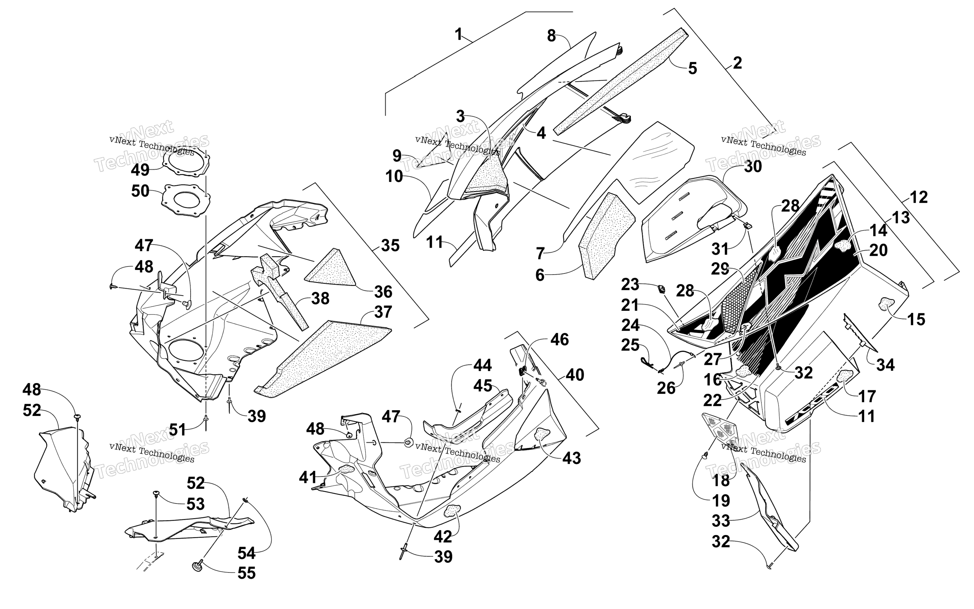 Skid Plate и Side панель узел