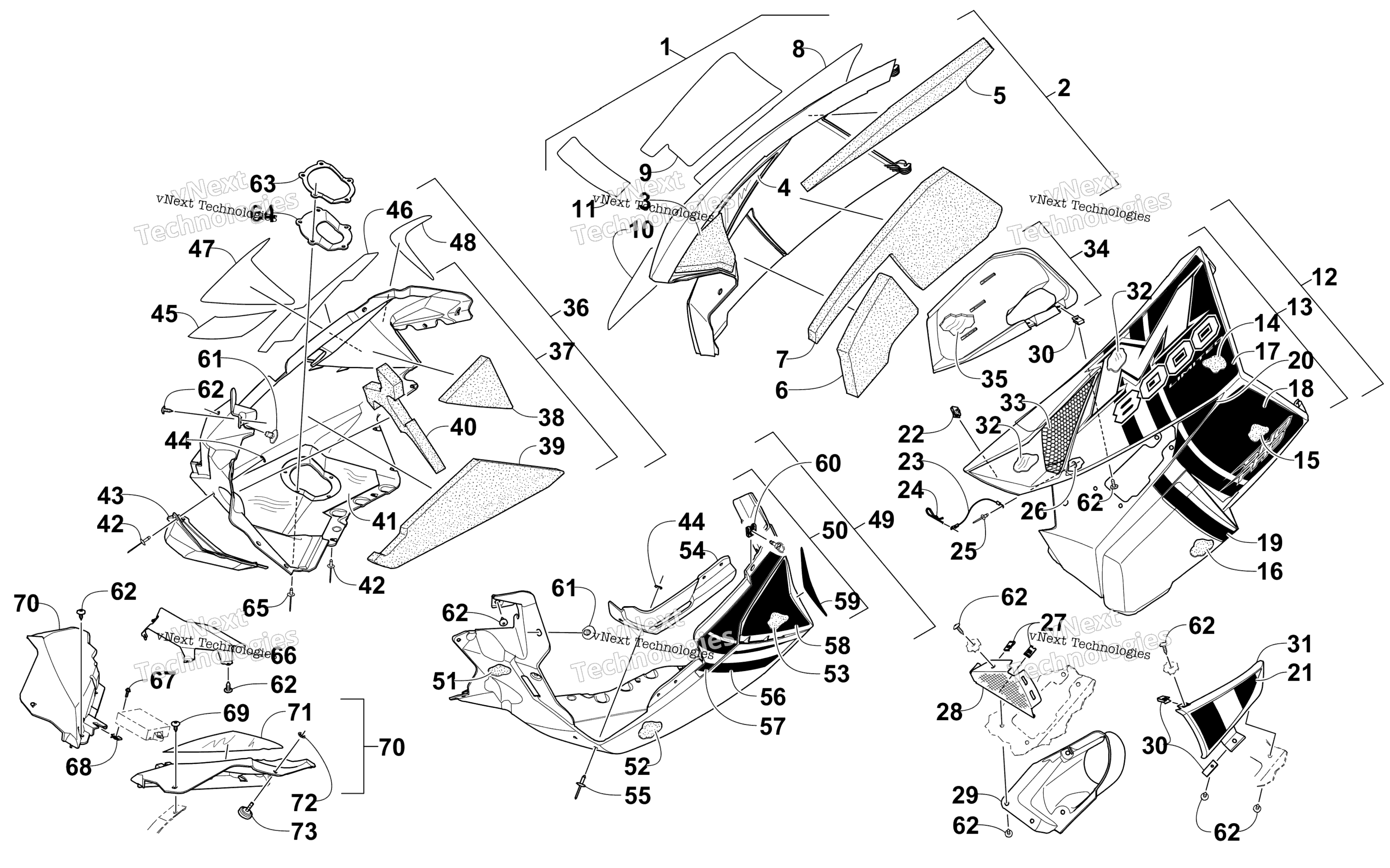 Skid Plate и Side панель узел