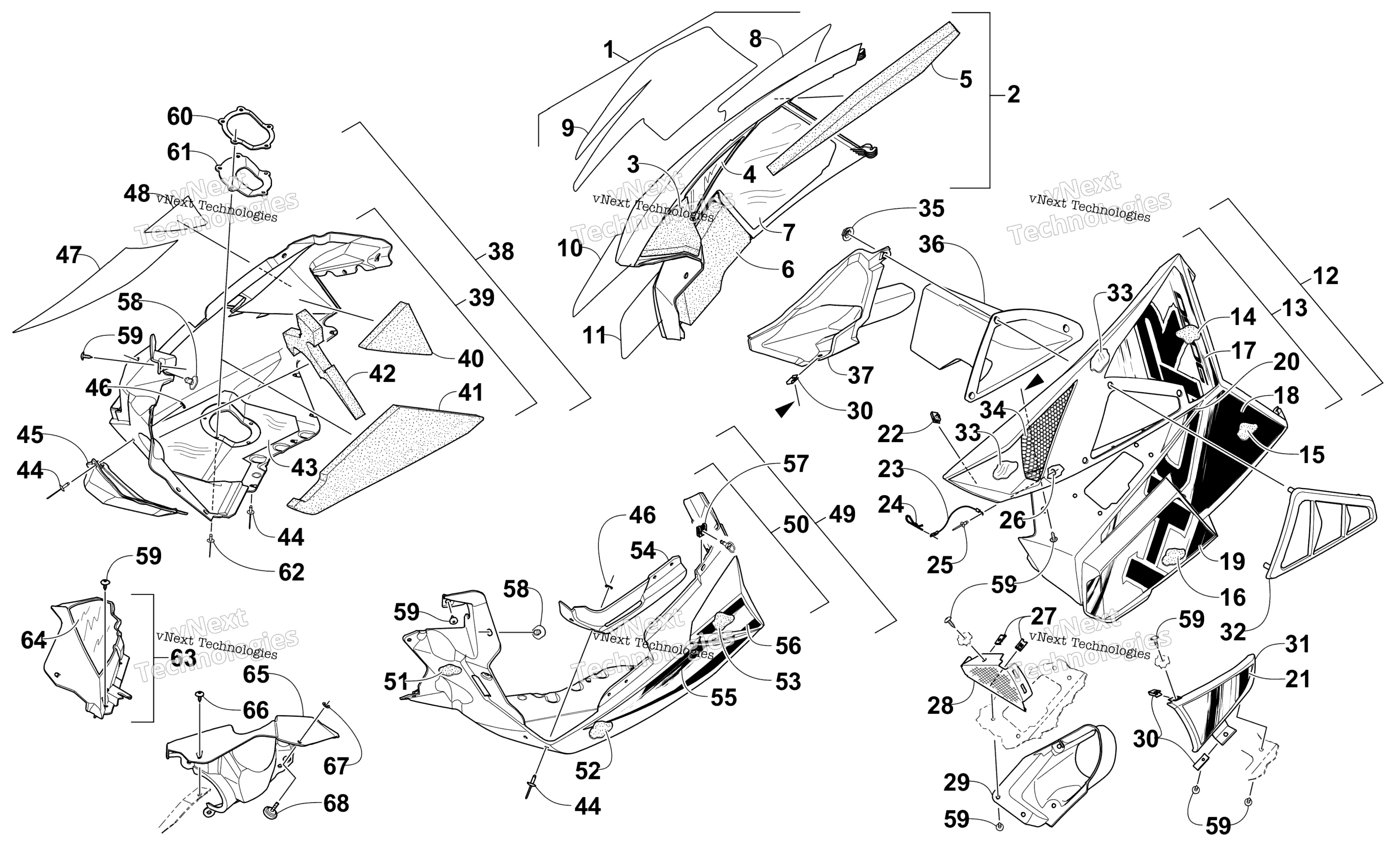 Skid Plate и Side панель узел
