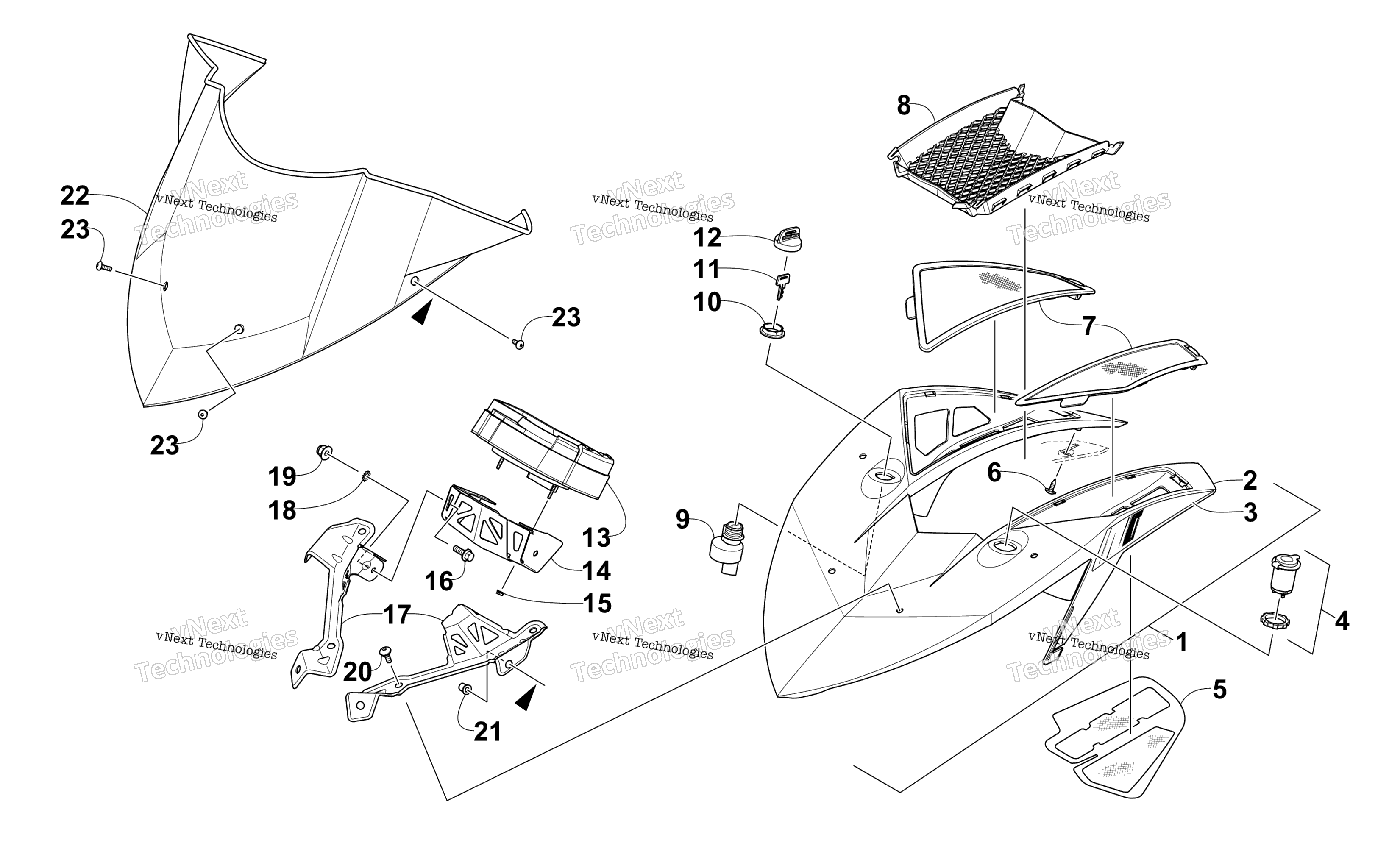 Ветровое стекло And Instruments Assemblies