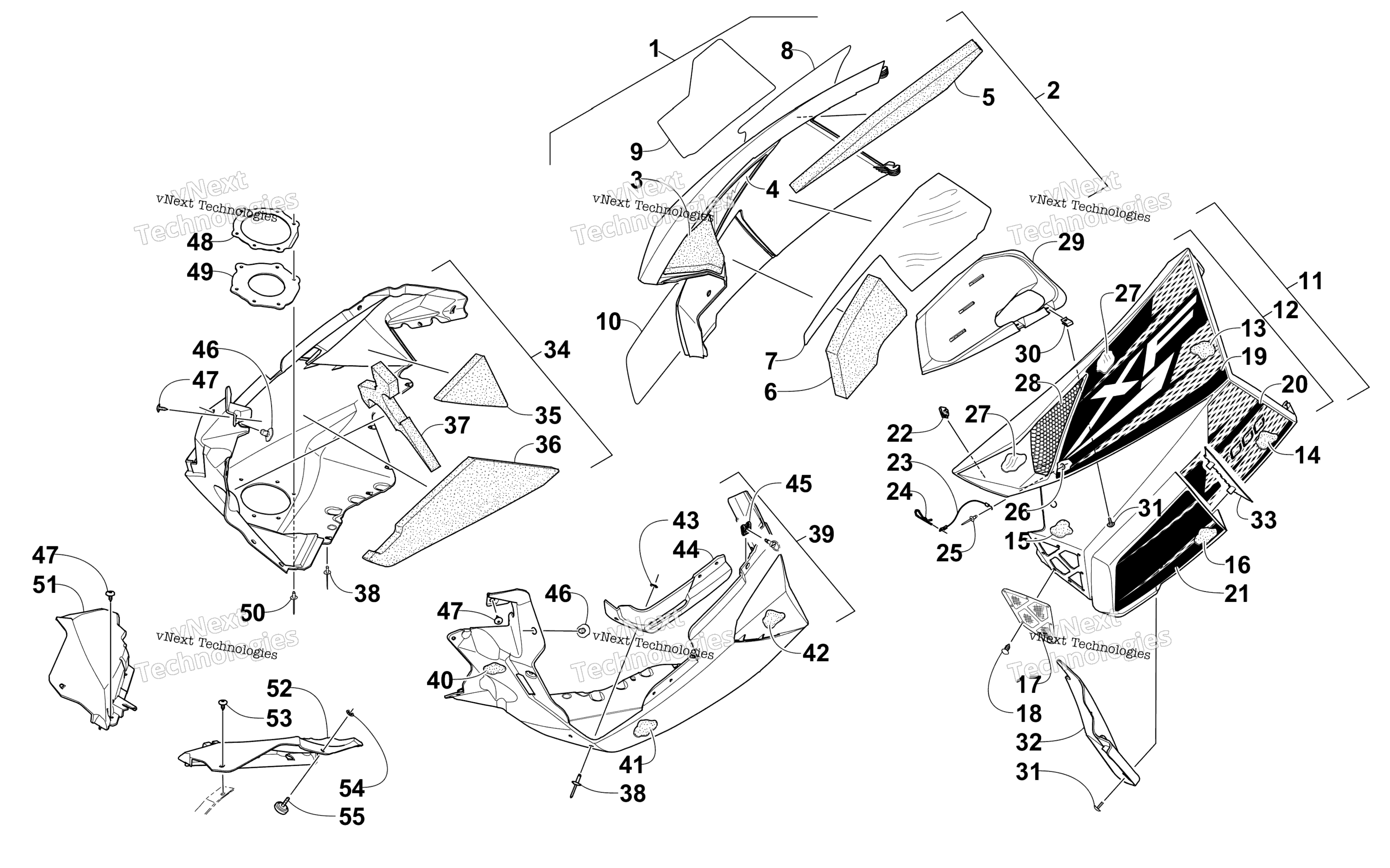 Skid Plate и Side панель узел