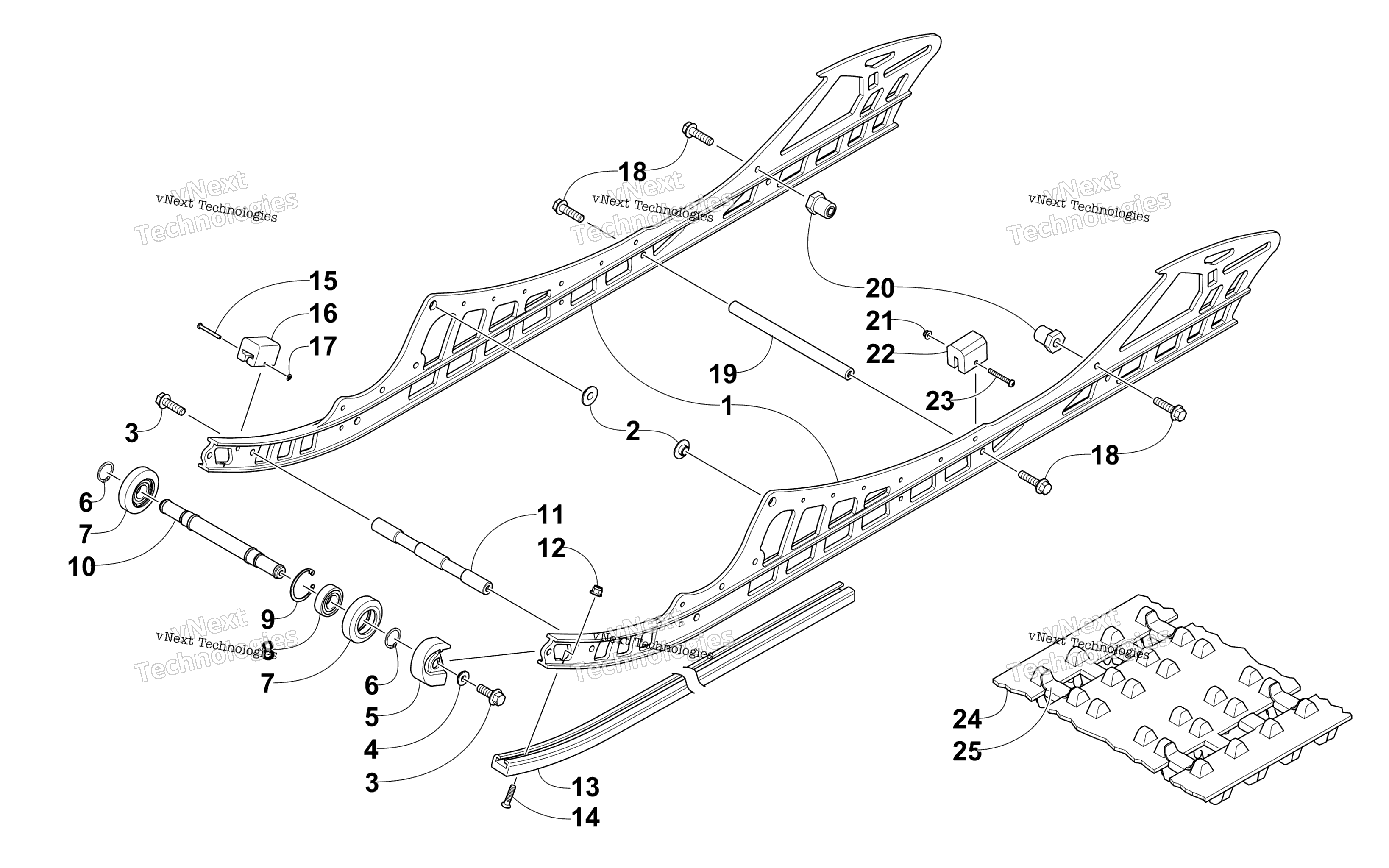 Slide Rail и Track узел