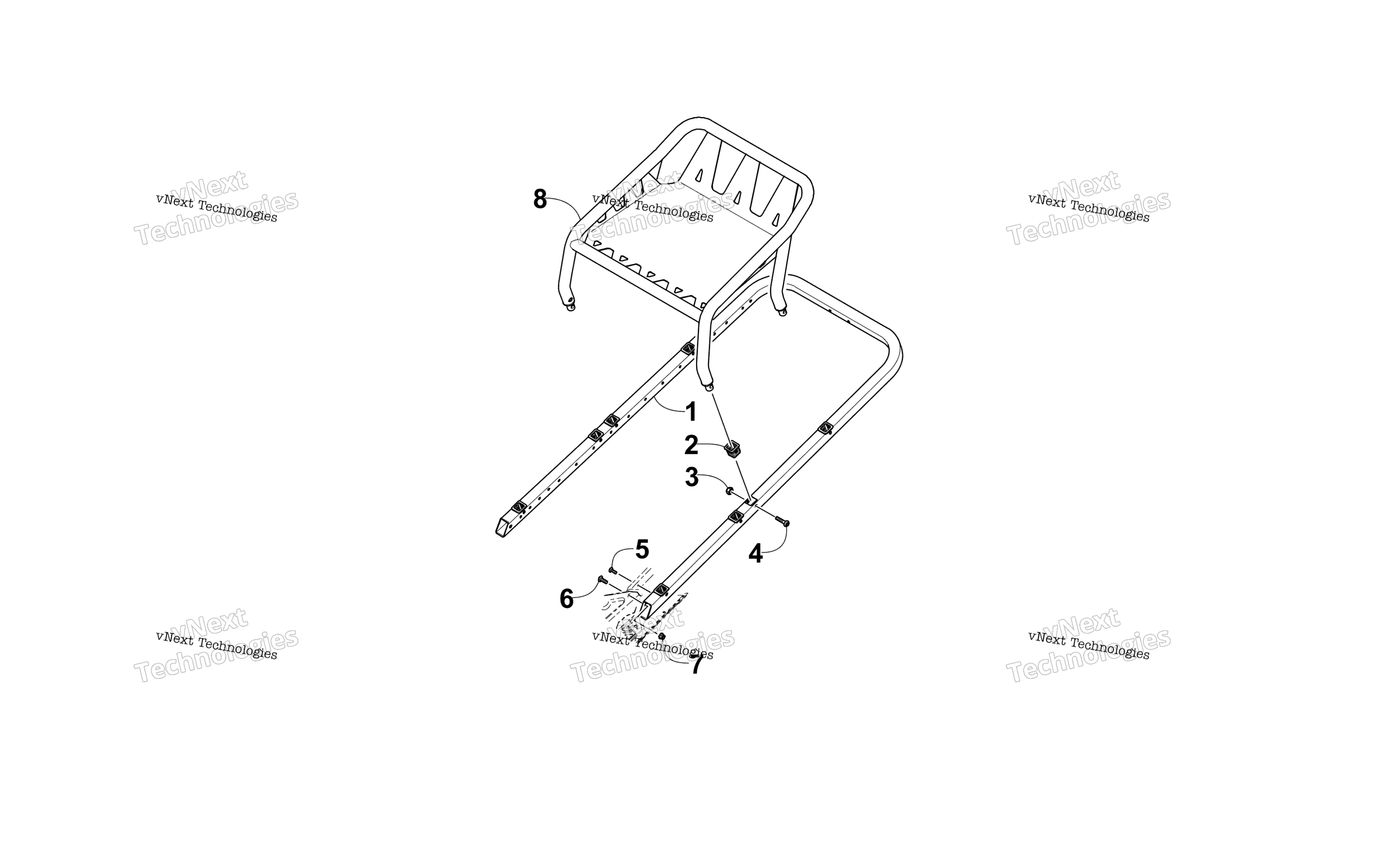 Задняя часть Bumper And Rack Assembly