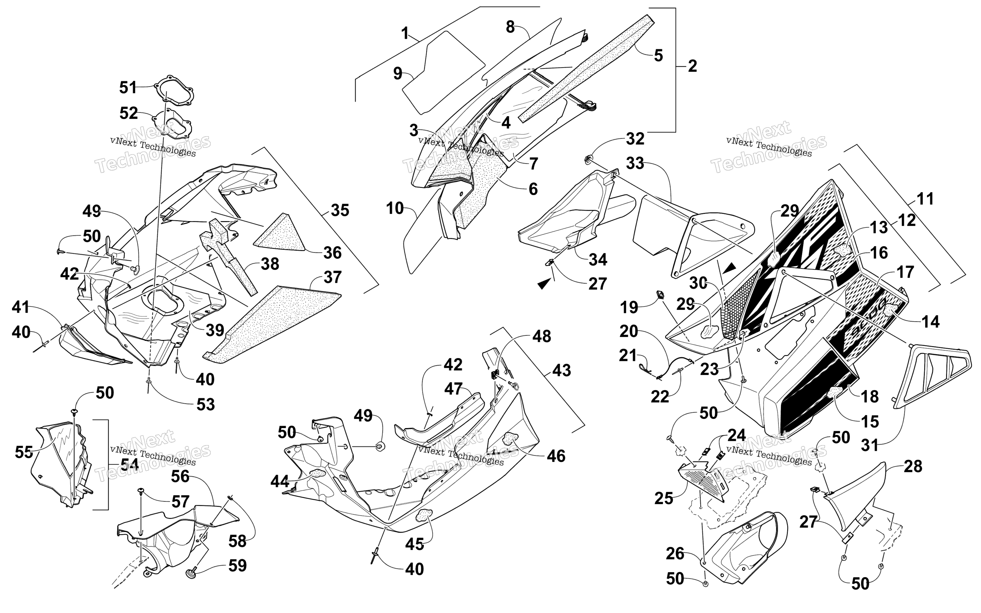 Skid Plate и Side панель узел