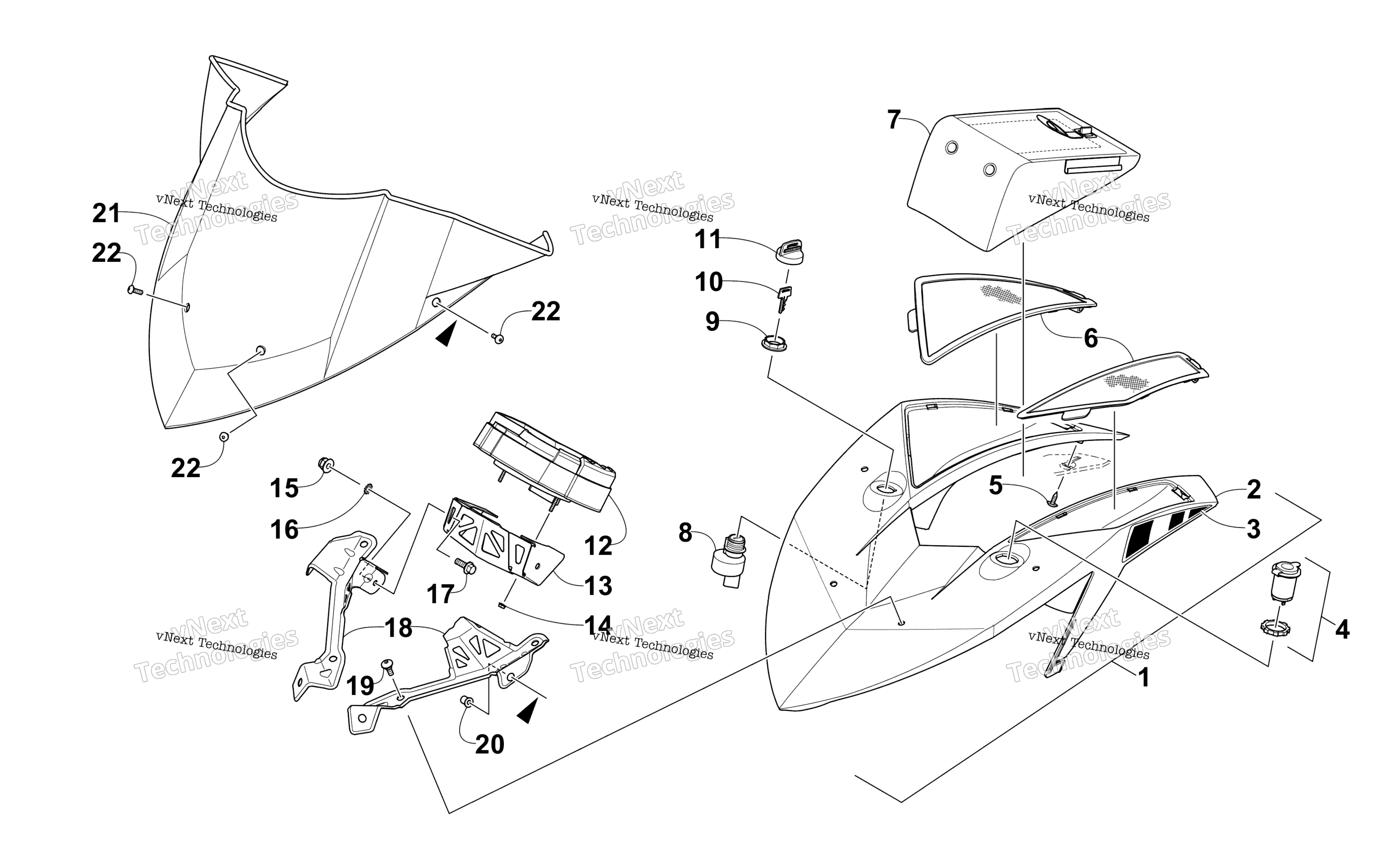 Ветровое стекло And Instruments Assemblies