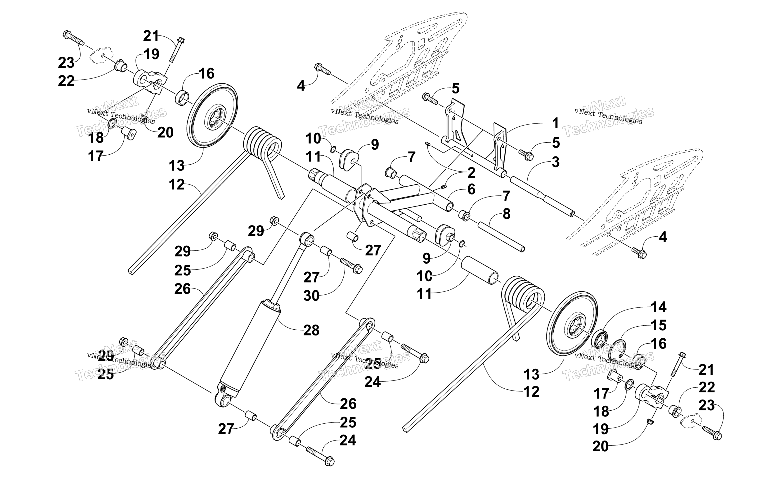 Задняя часть Suspension Rear Arm Assembly