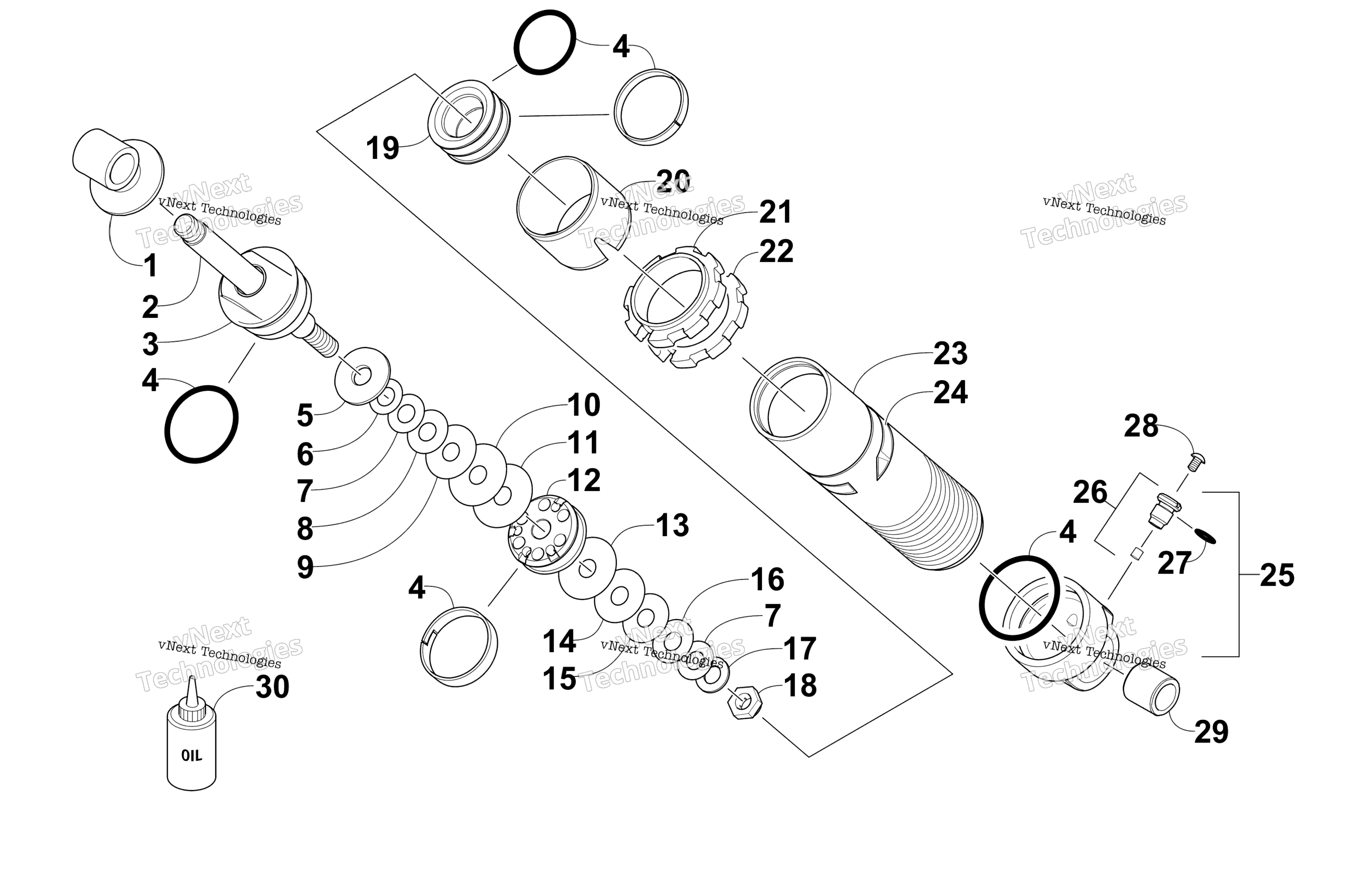 Задняя часть Suspension Front Arm Shock Absorber