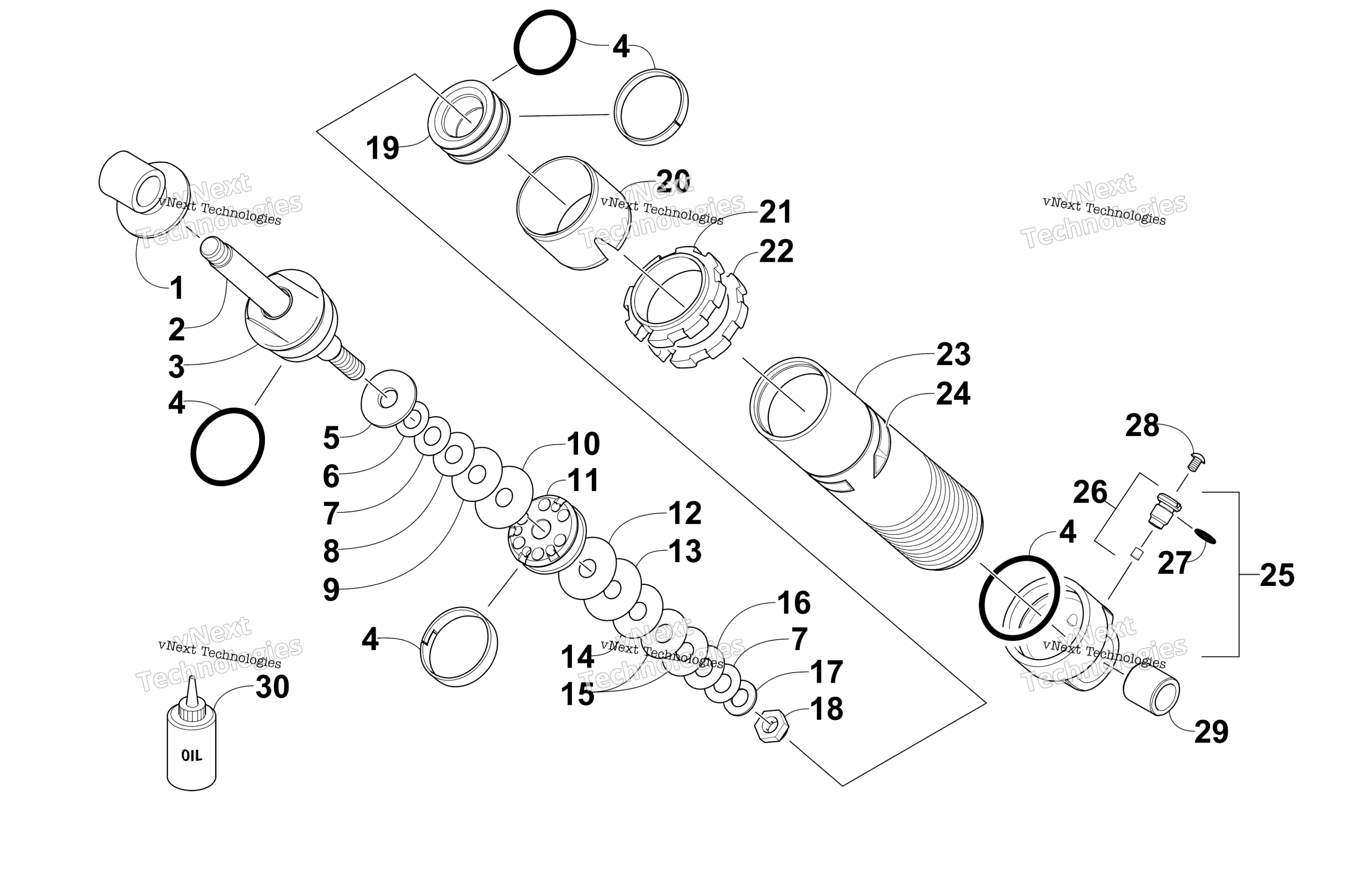 Задняя часть Suspension Front Arm Shock Absorber