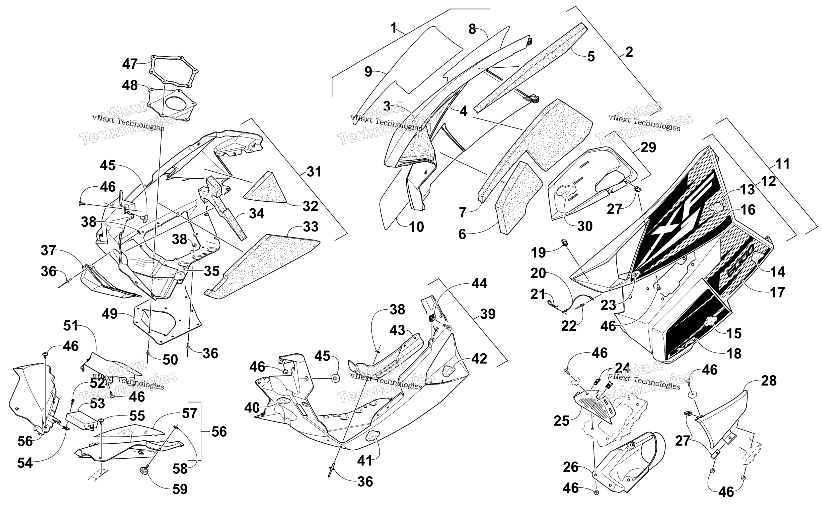 Skid Plate и Side панель узел