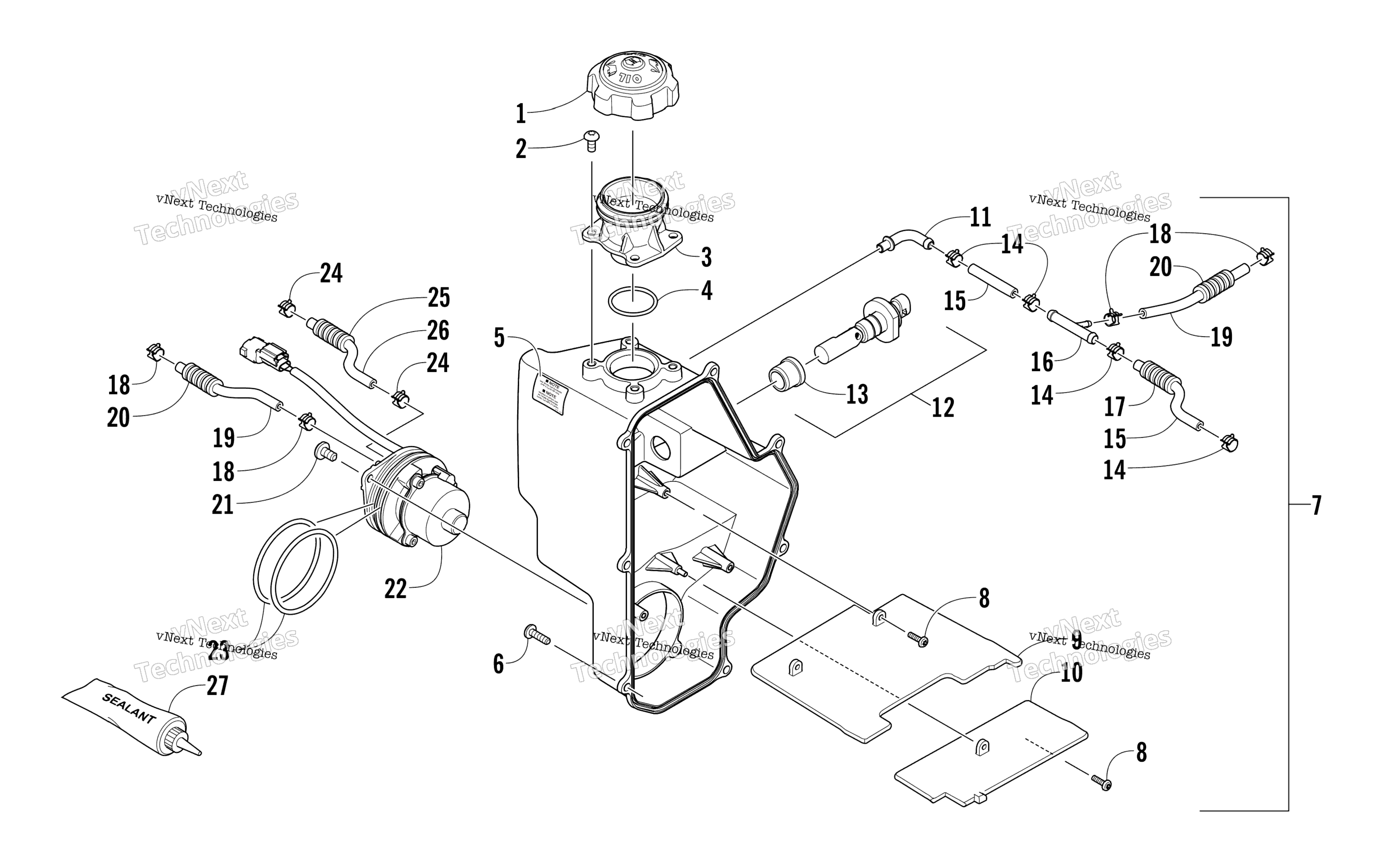 масляный Tank Assembly