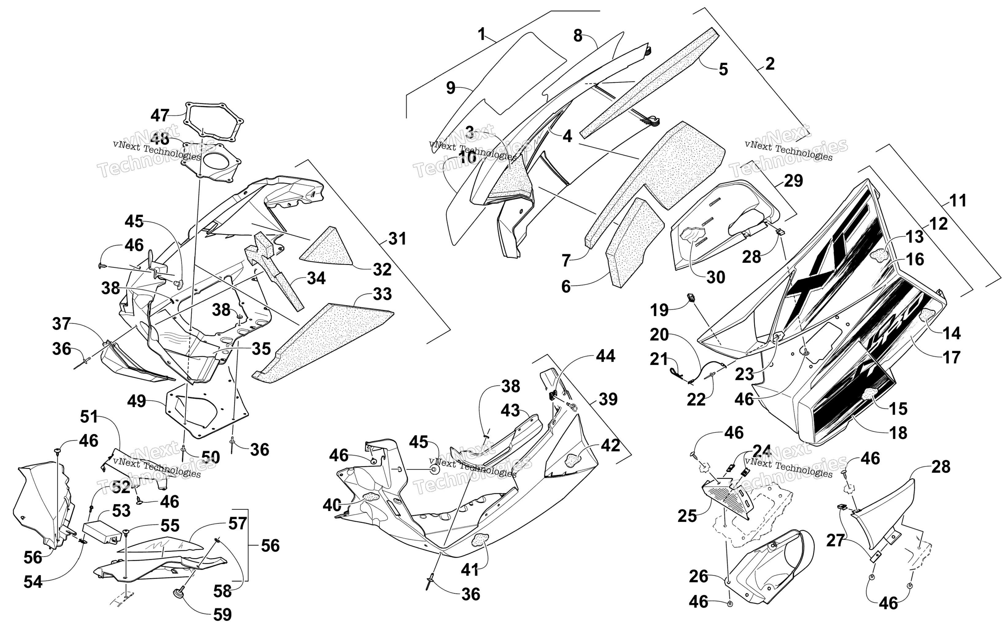 Skid Plate и Side панель узел