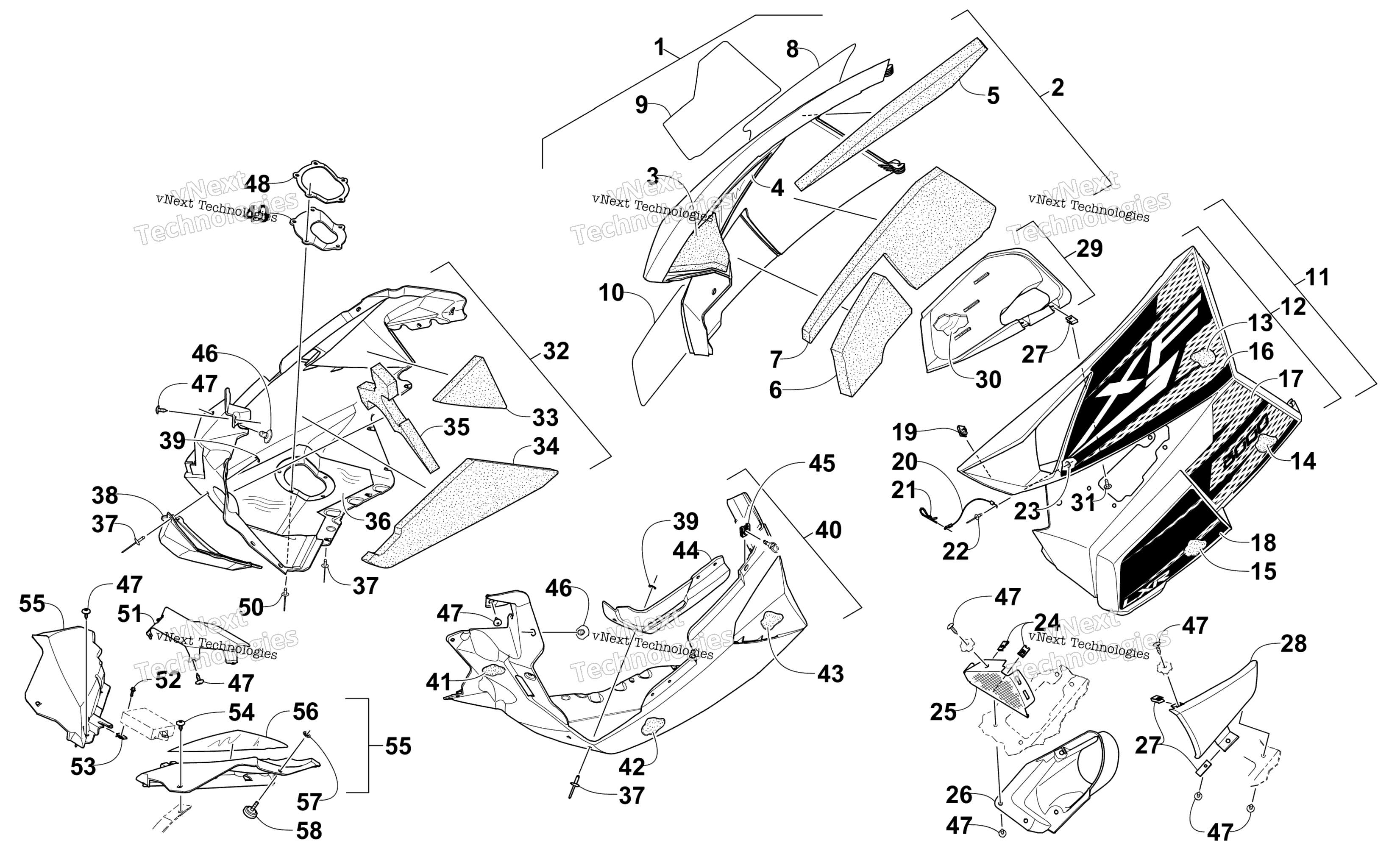 Skid Plate и Side панель узел