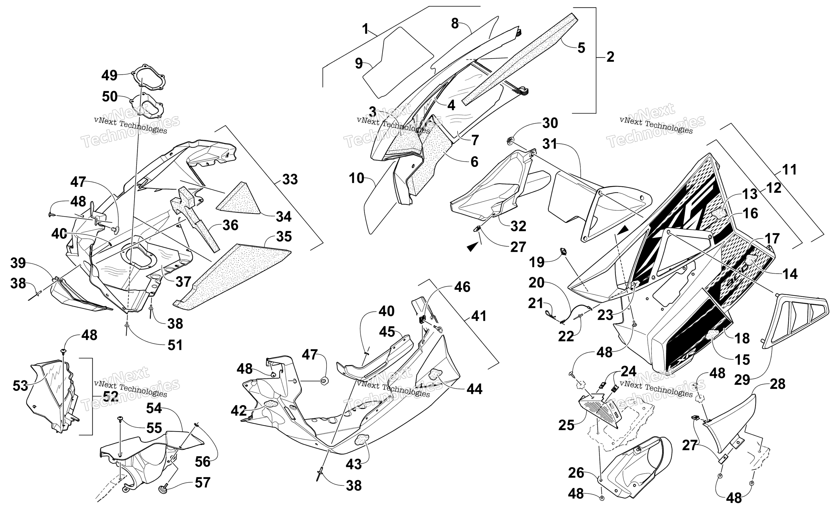 Skid Plate и Side панель узел