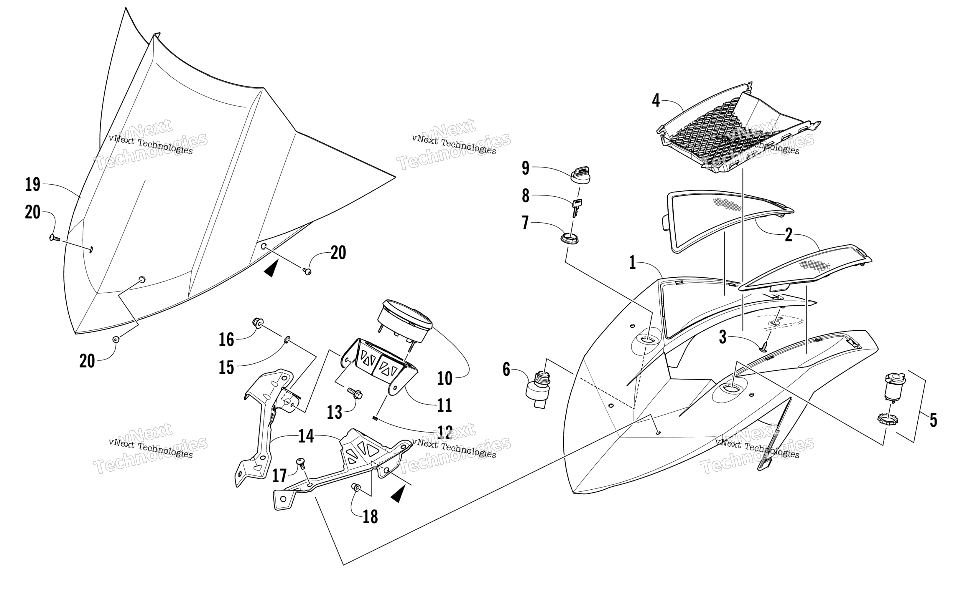Ветровое стекло And Instruments Assemblies