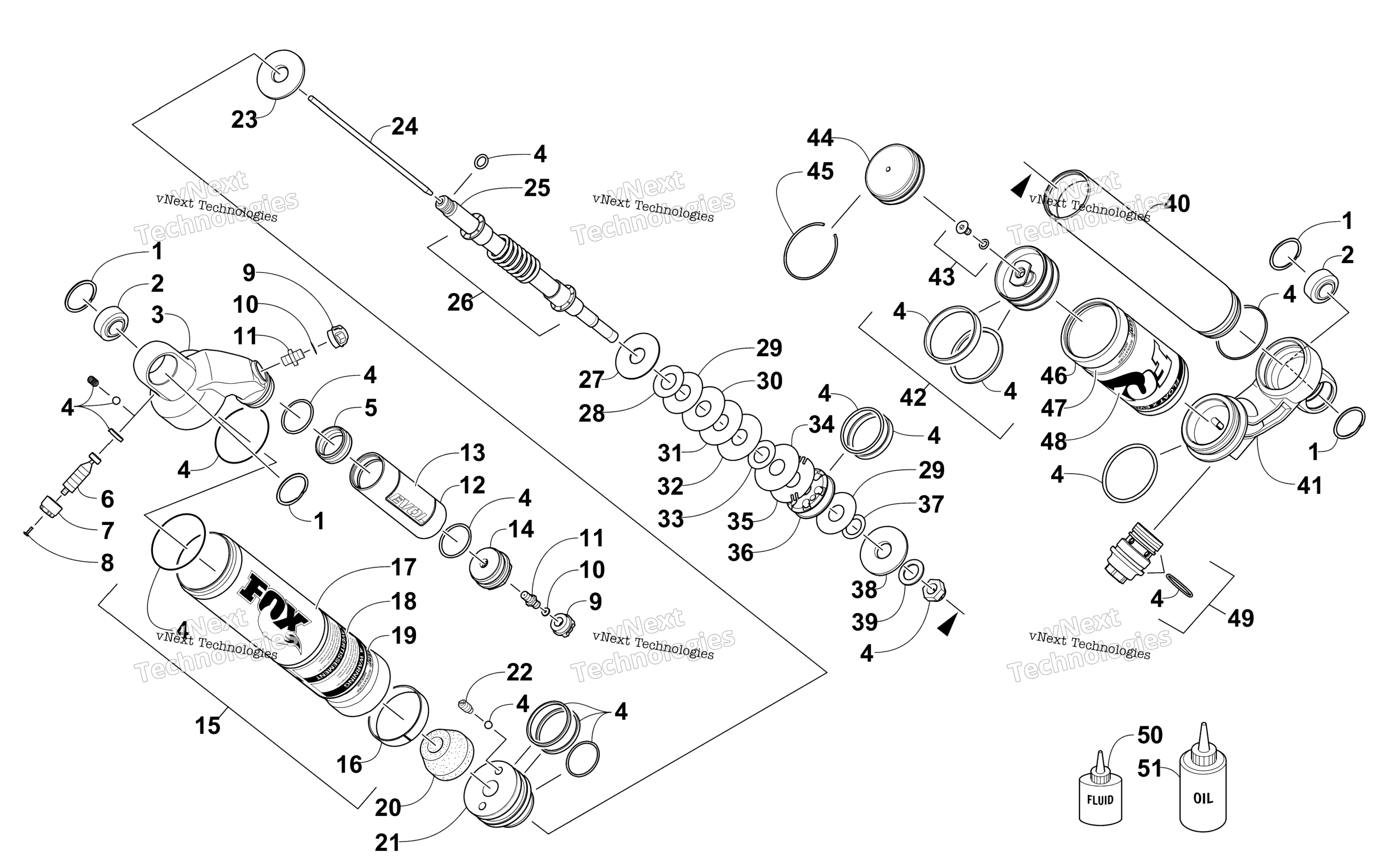 Передняя часть Suspension Shock Absorber