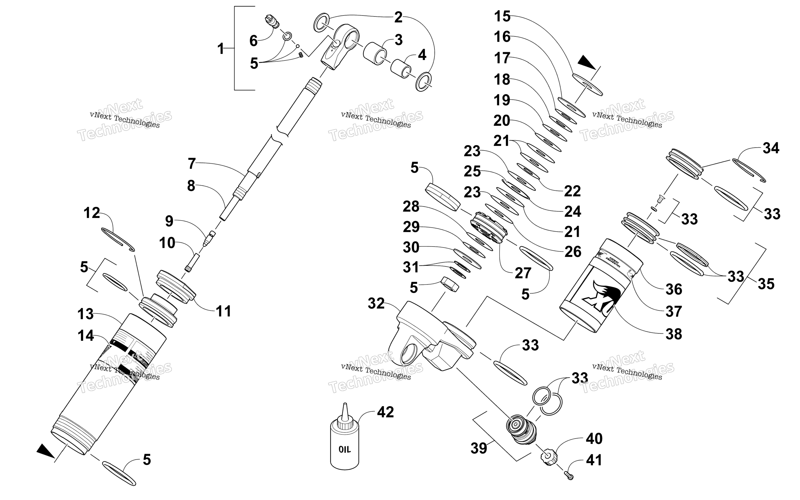 Задняя часть Suspension Rear Arm Shock Absorber