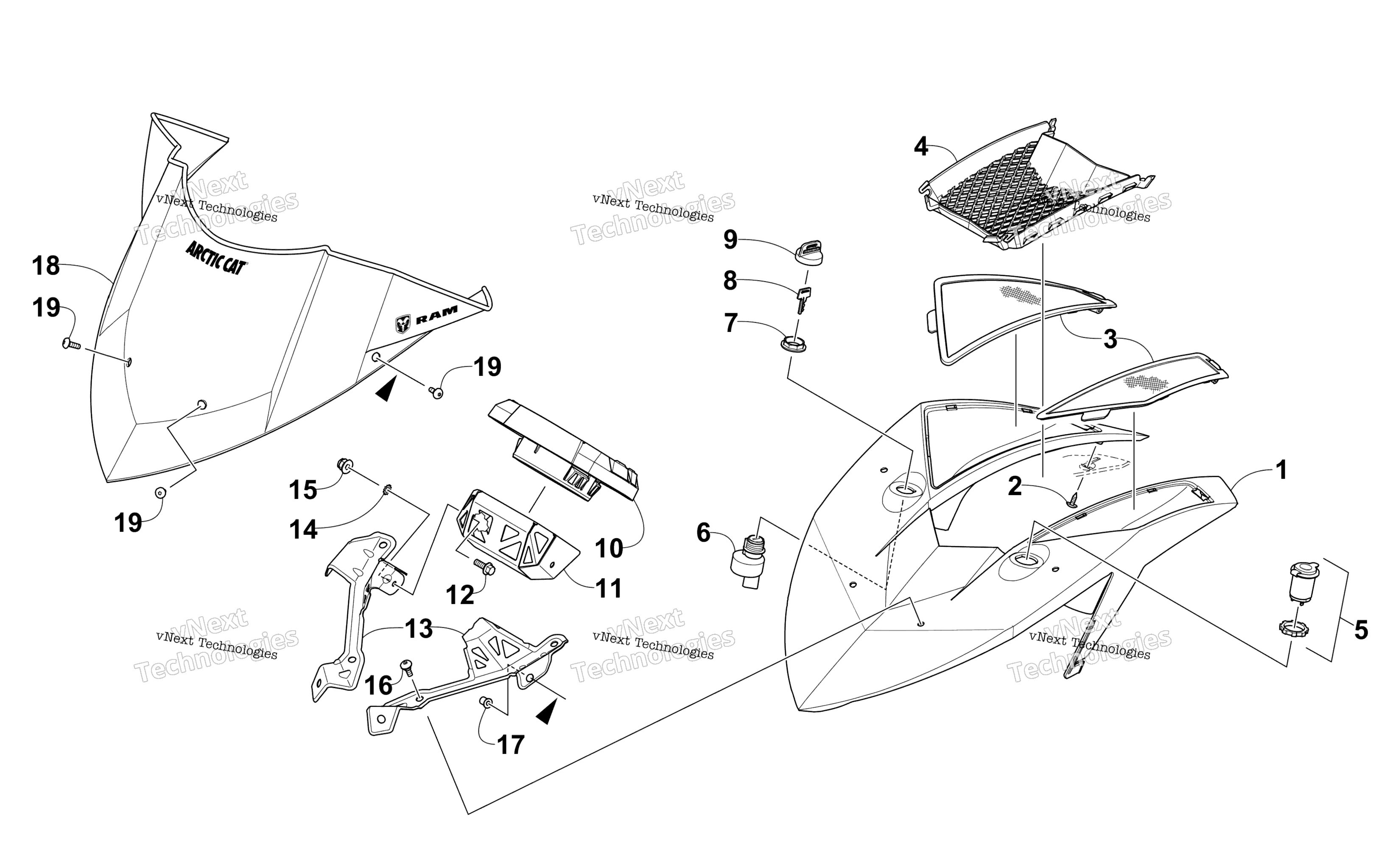 Ветровое стекло And Instruments Assemblies