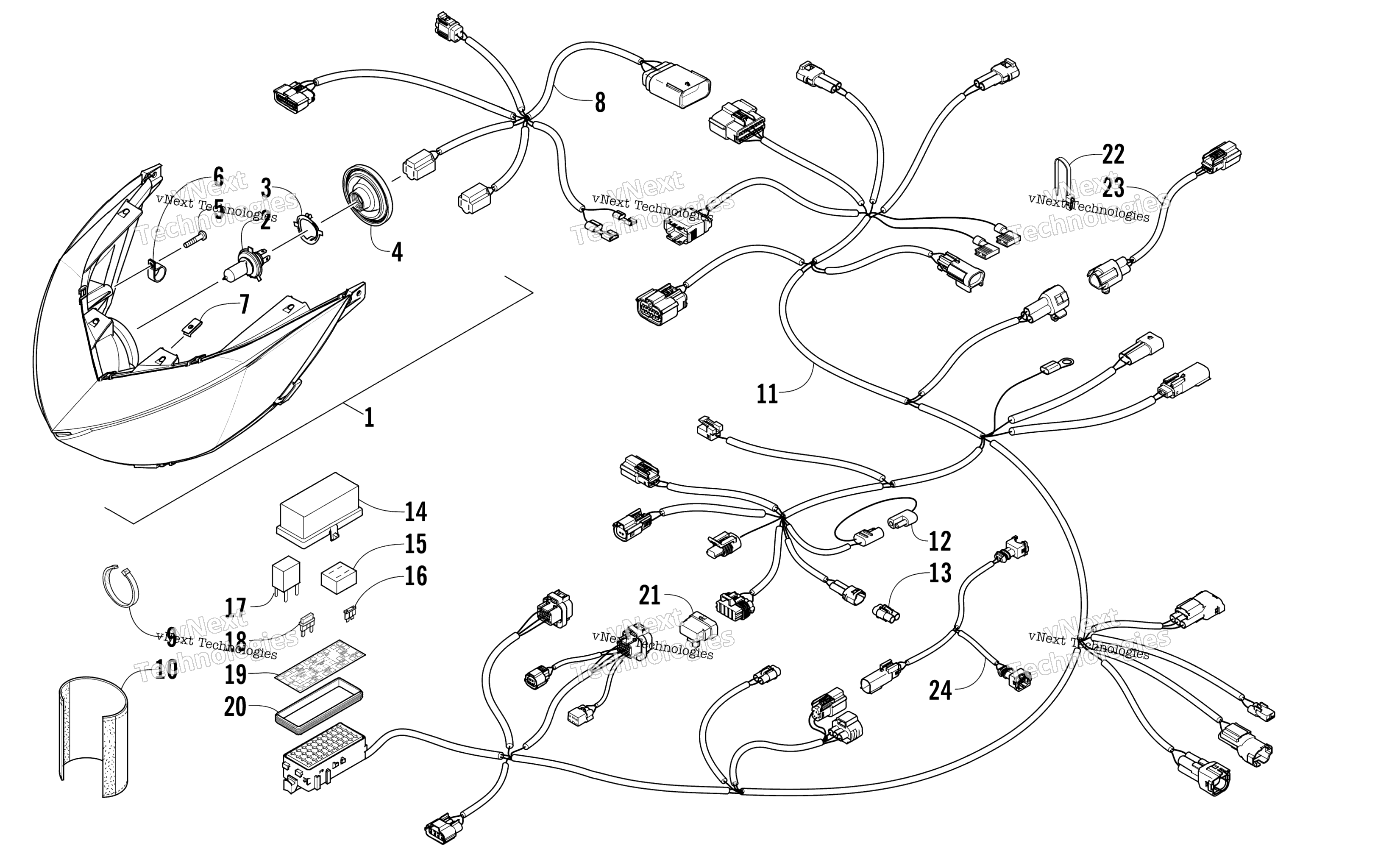 Фара And Wiring Assemblies