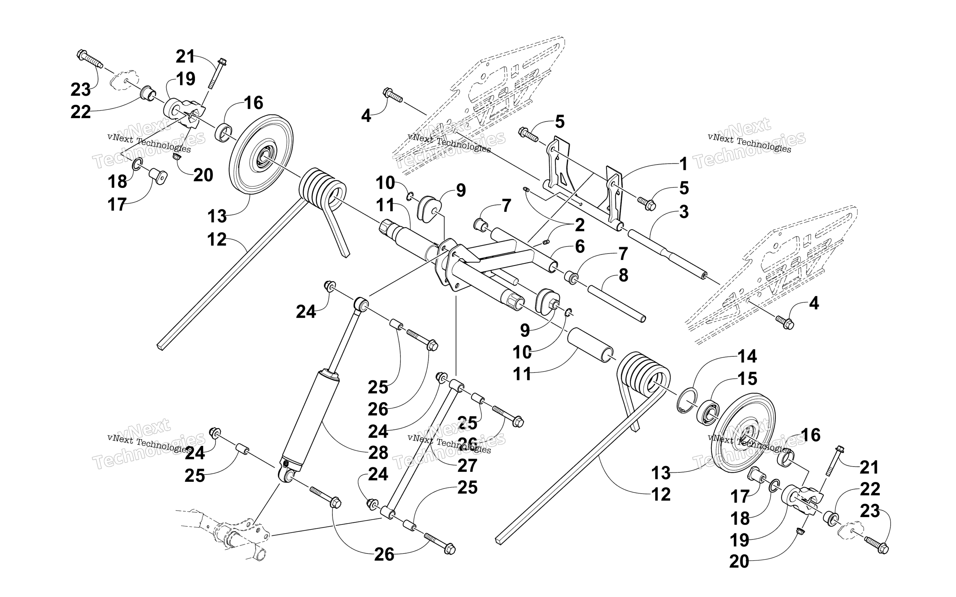 Задняя часть Suspension Rear Arm Assembly