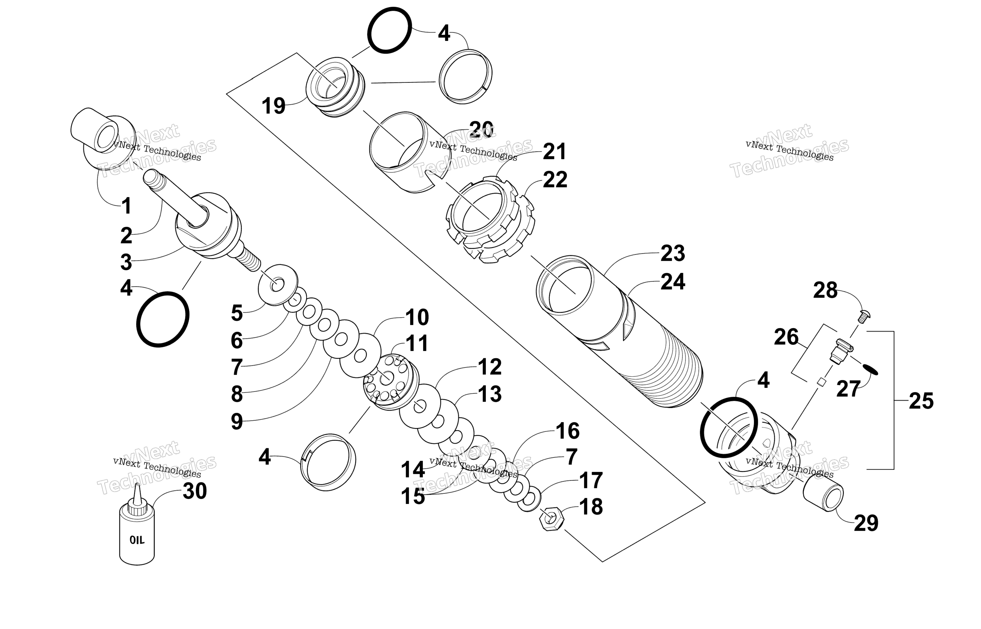 Задняя часть Suspension Front Arm Shock Absorber