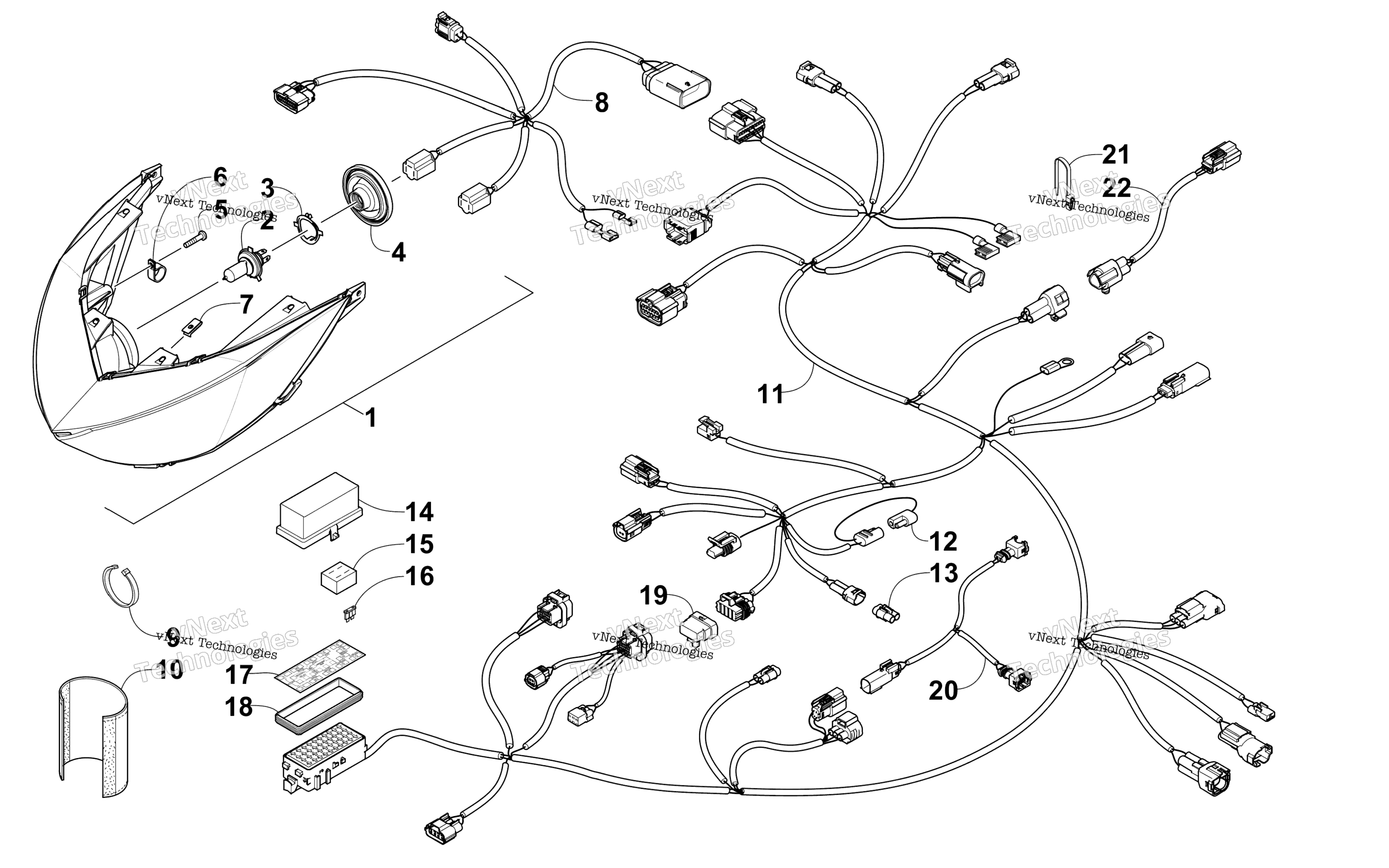 Фара And Wiring Assemblies