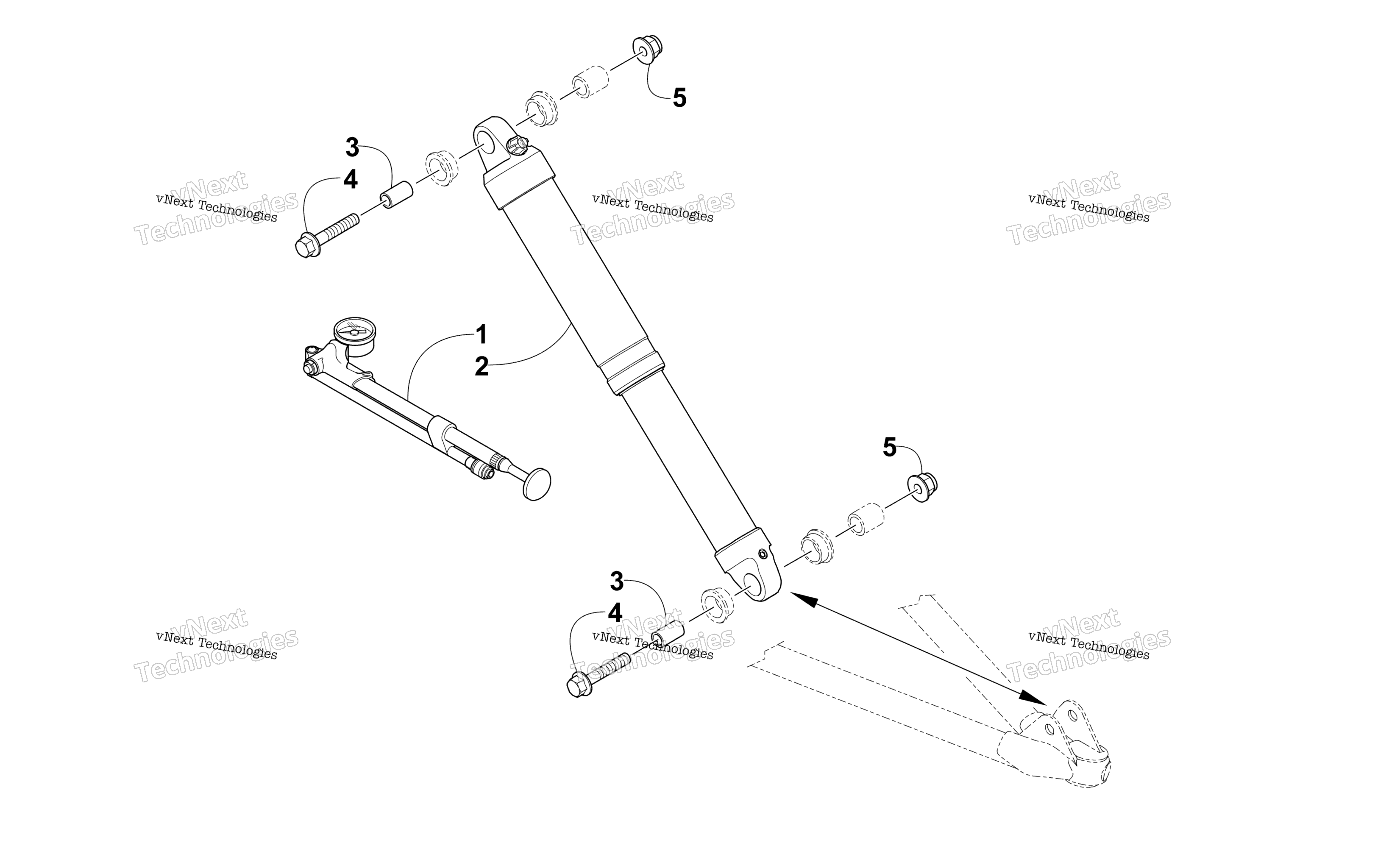 Передняя часть Shock Absorber Assembly