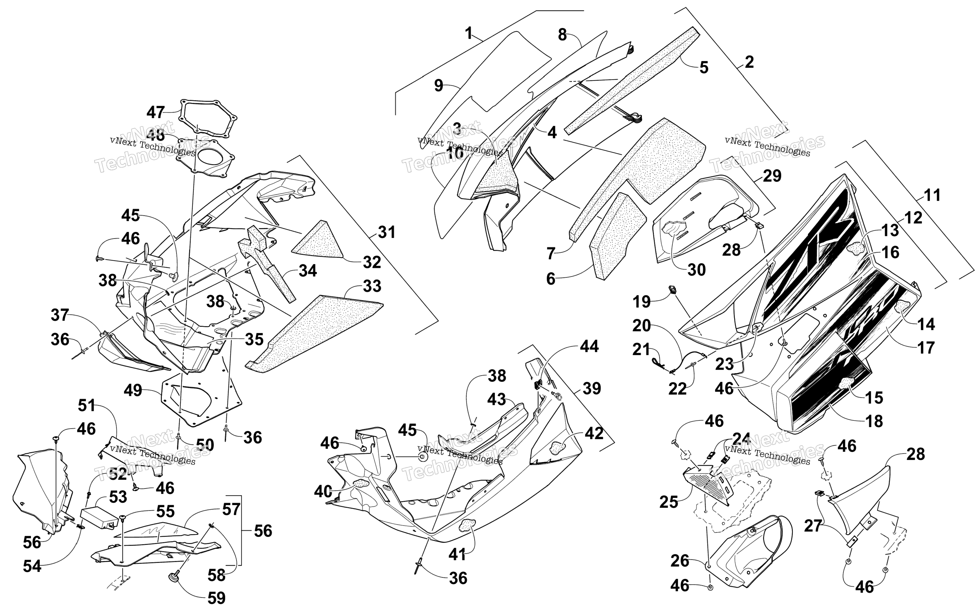 Skid Plate и Side панель узел