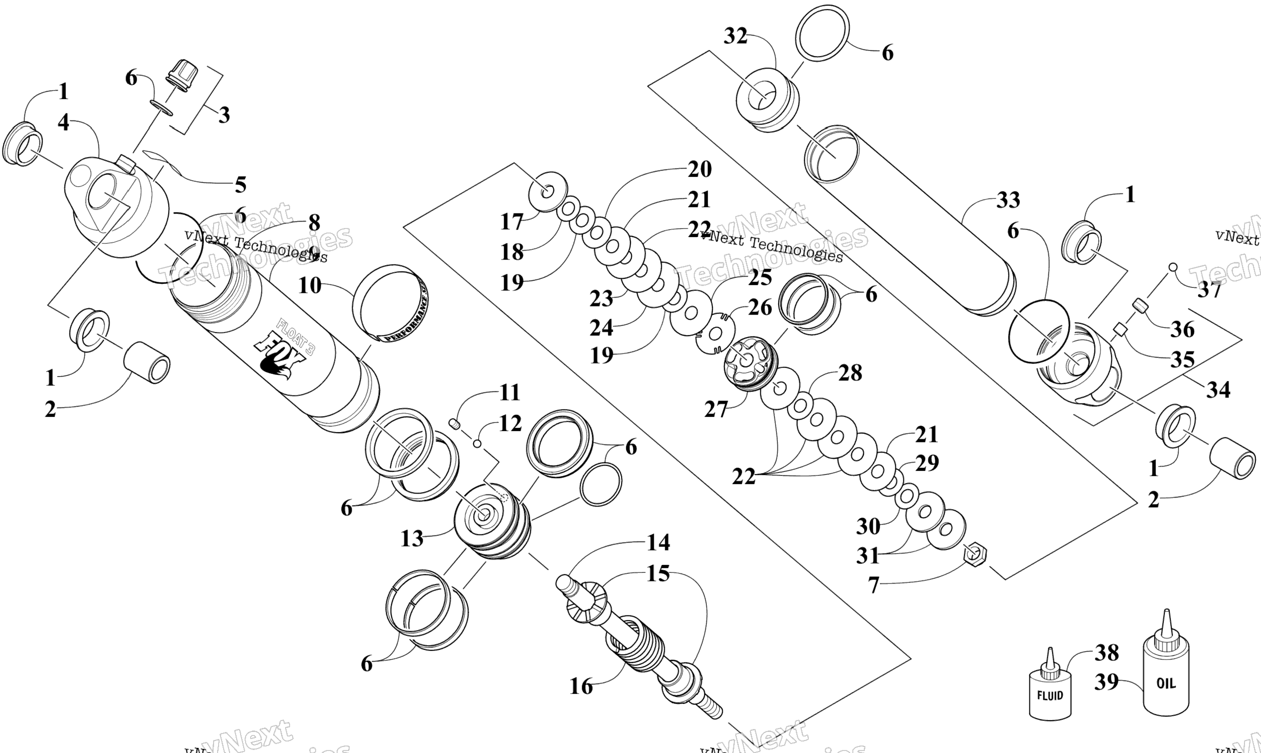 Передняя часть Suspension Shock Absorber