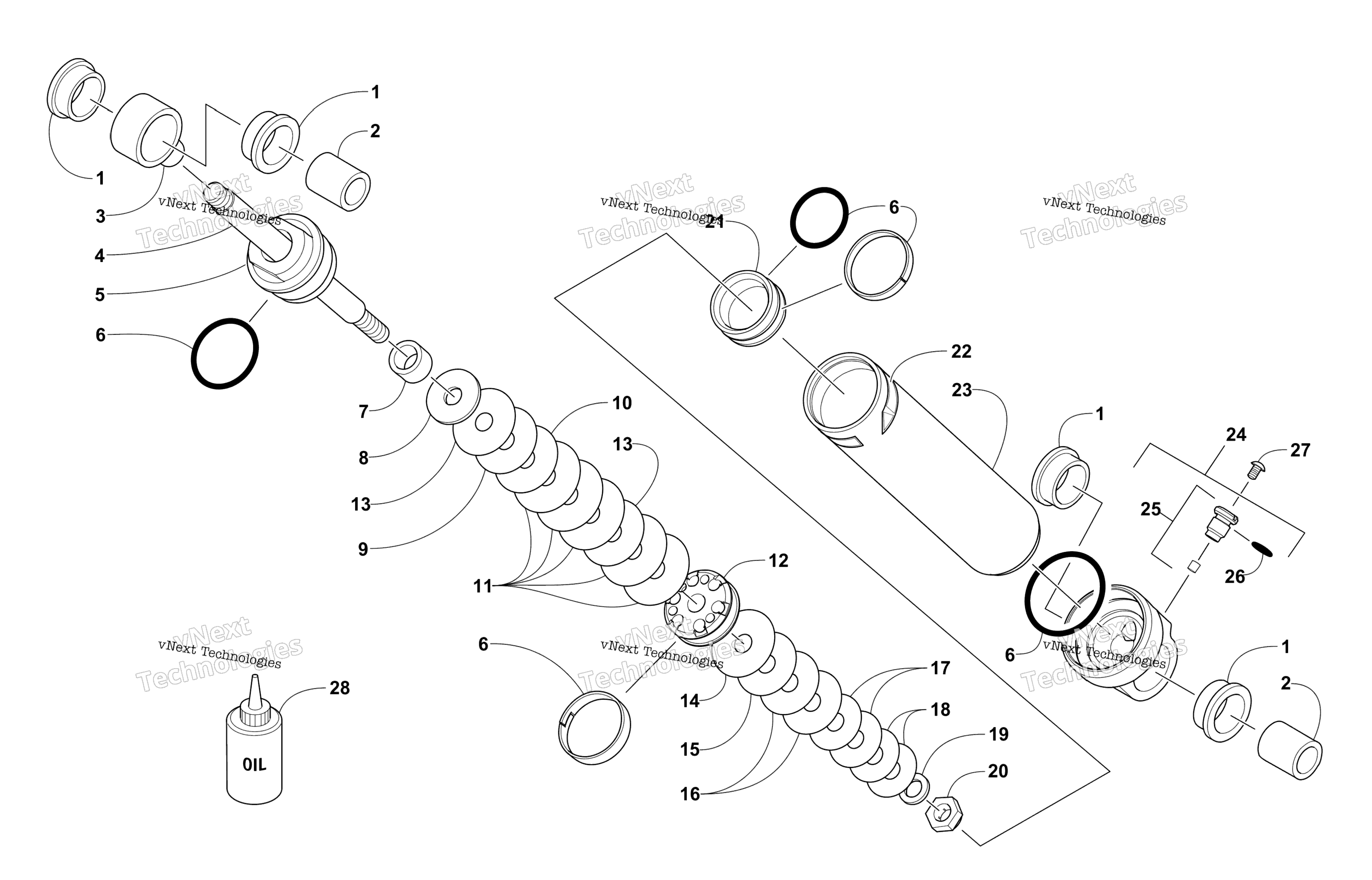 Задняя часть Suspension Rear Arm Shock Absorber