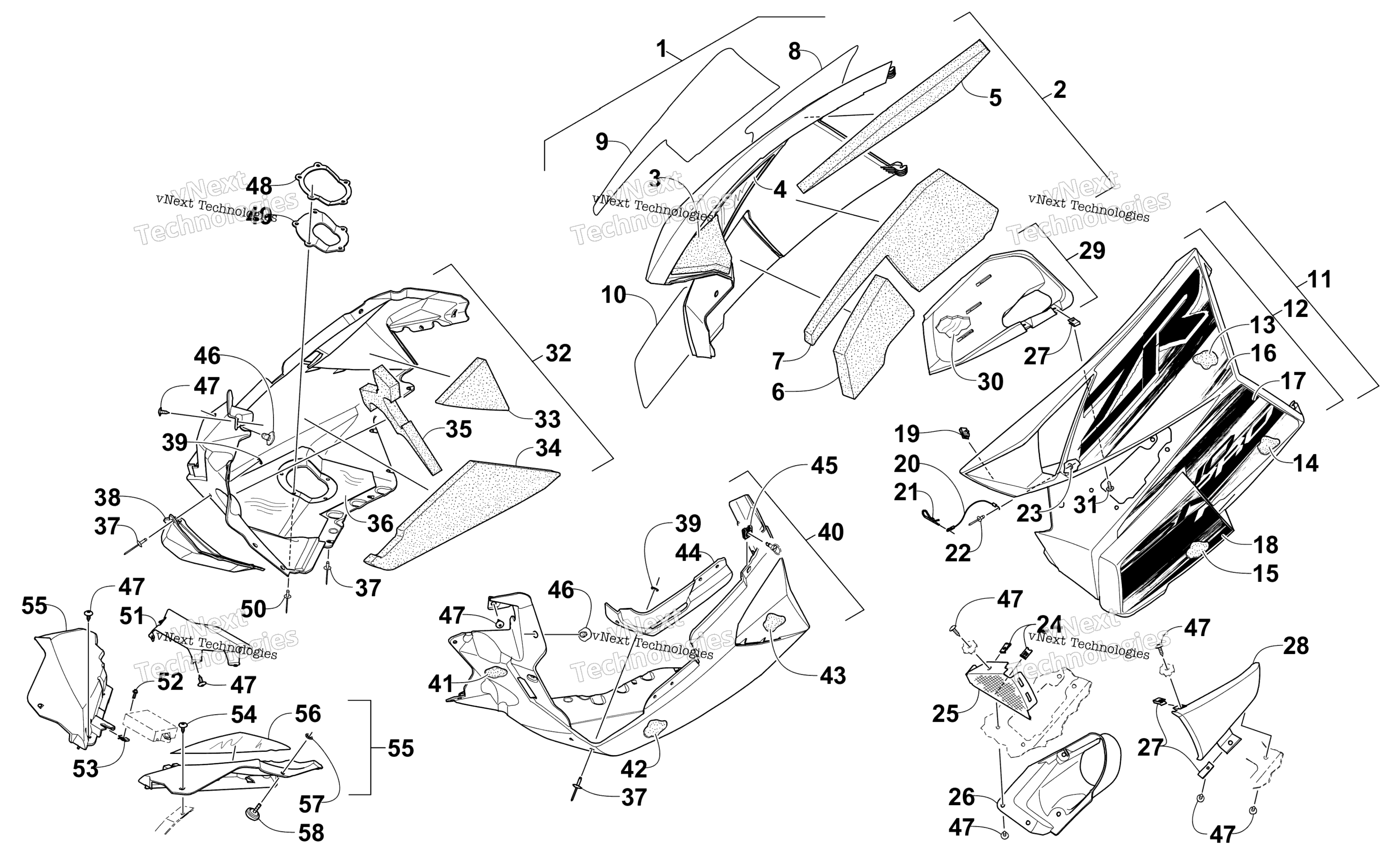 Skid Plate и Side панель узел