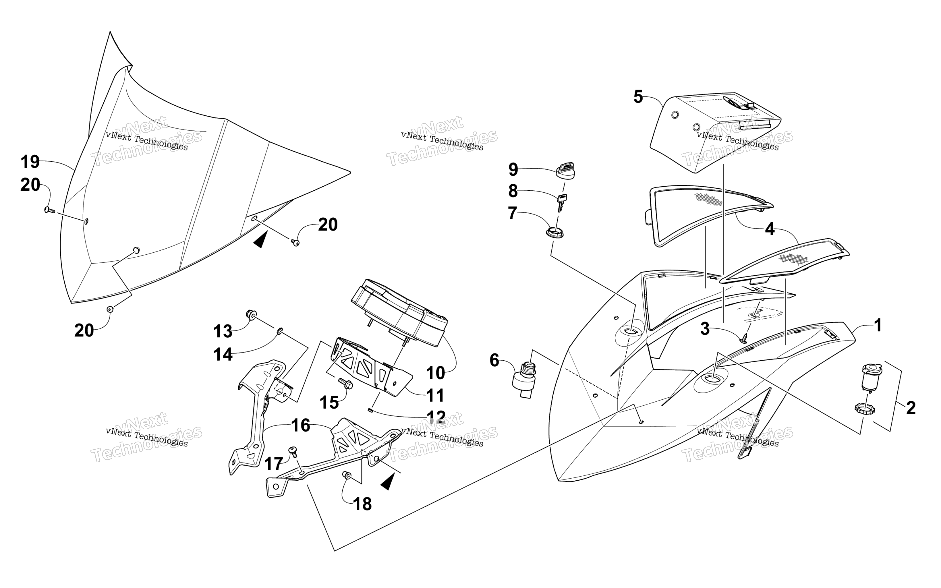 Ветровое стекло And Instrument Assemblies