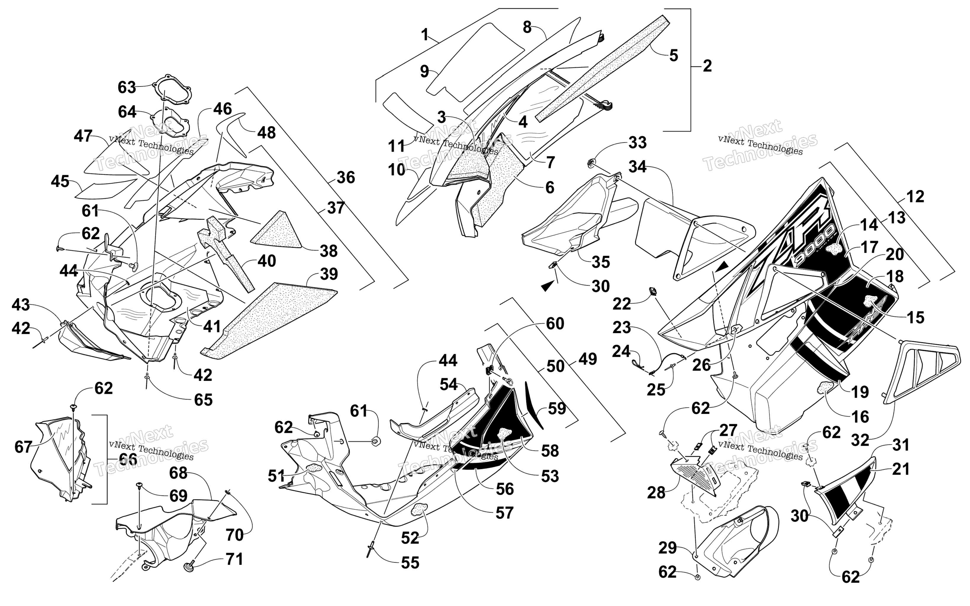 Skid Plate и Side панель узел