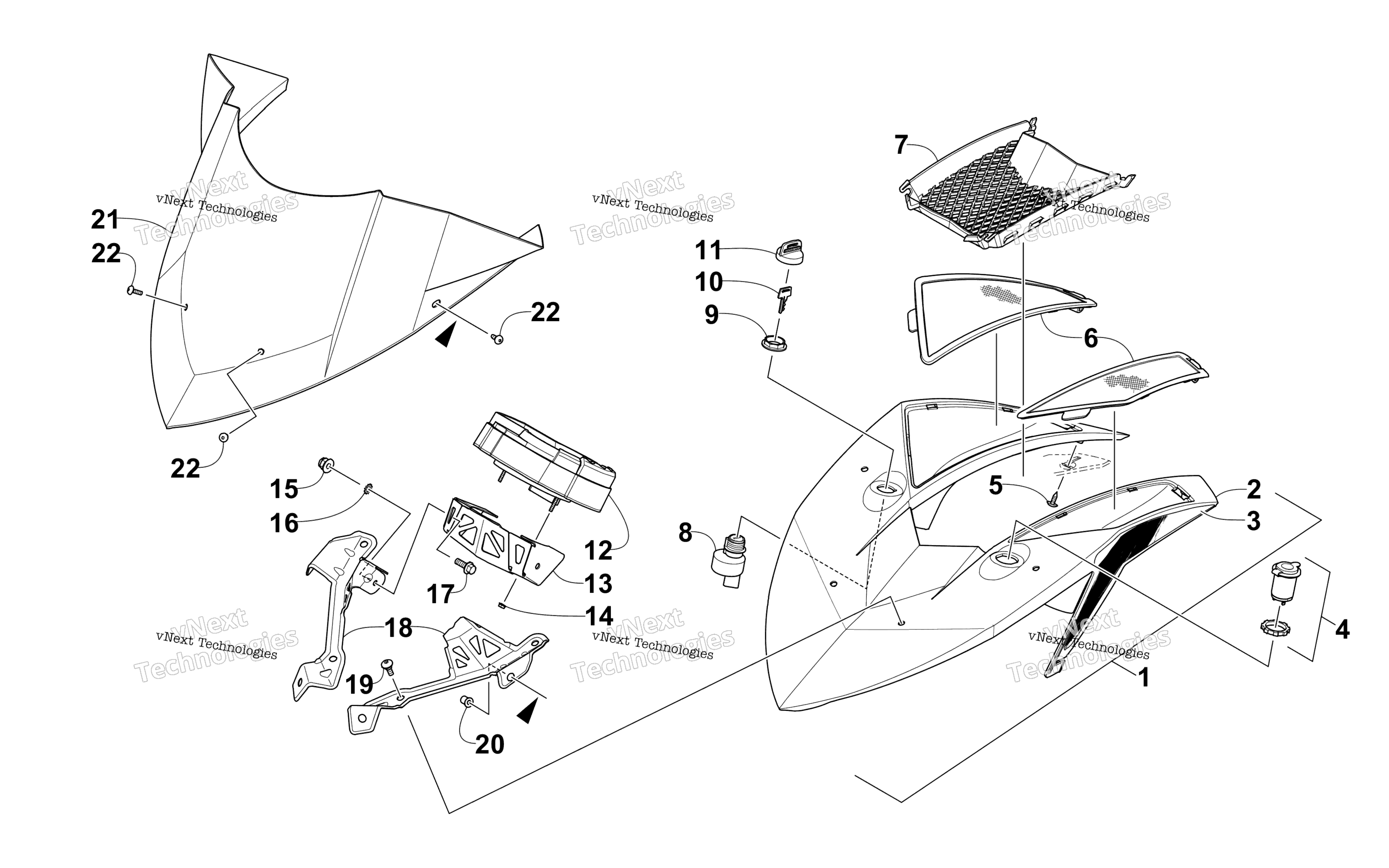 Ветровое стекло And Instruments Assemblies