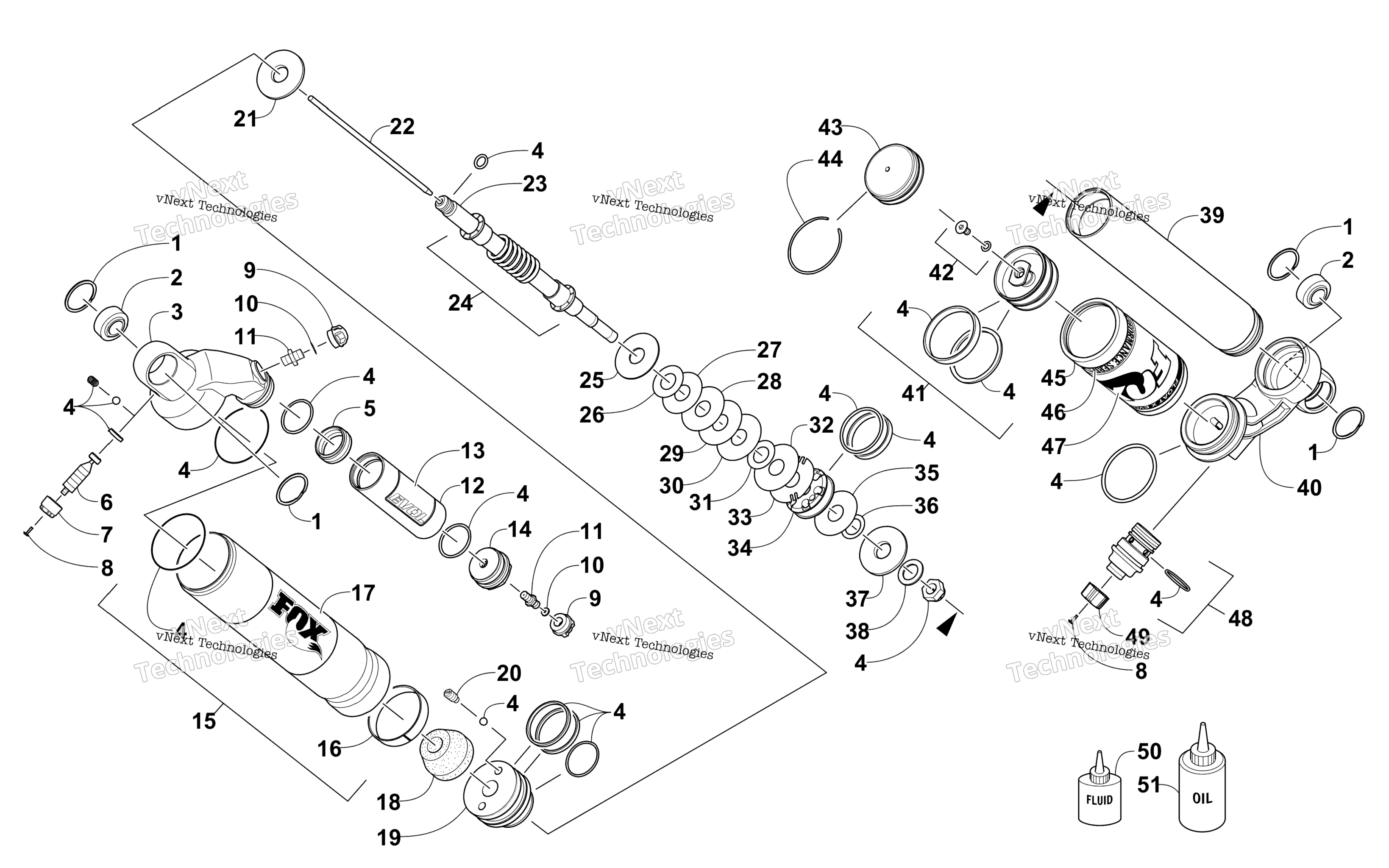 Передняя часть Suspension Shock Absorber