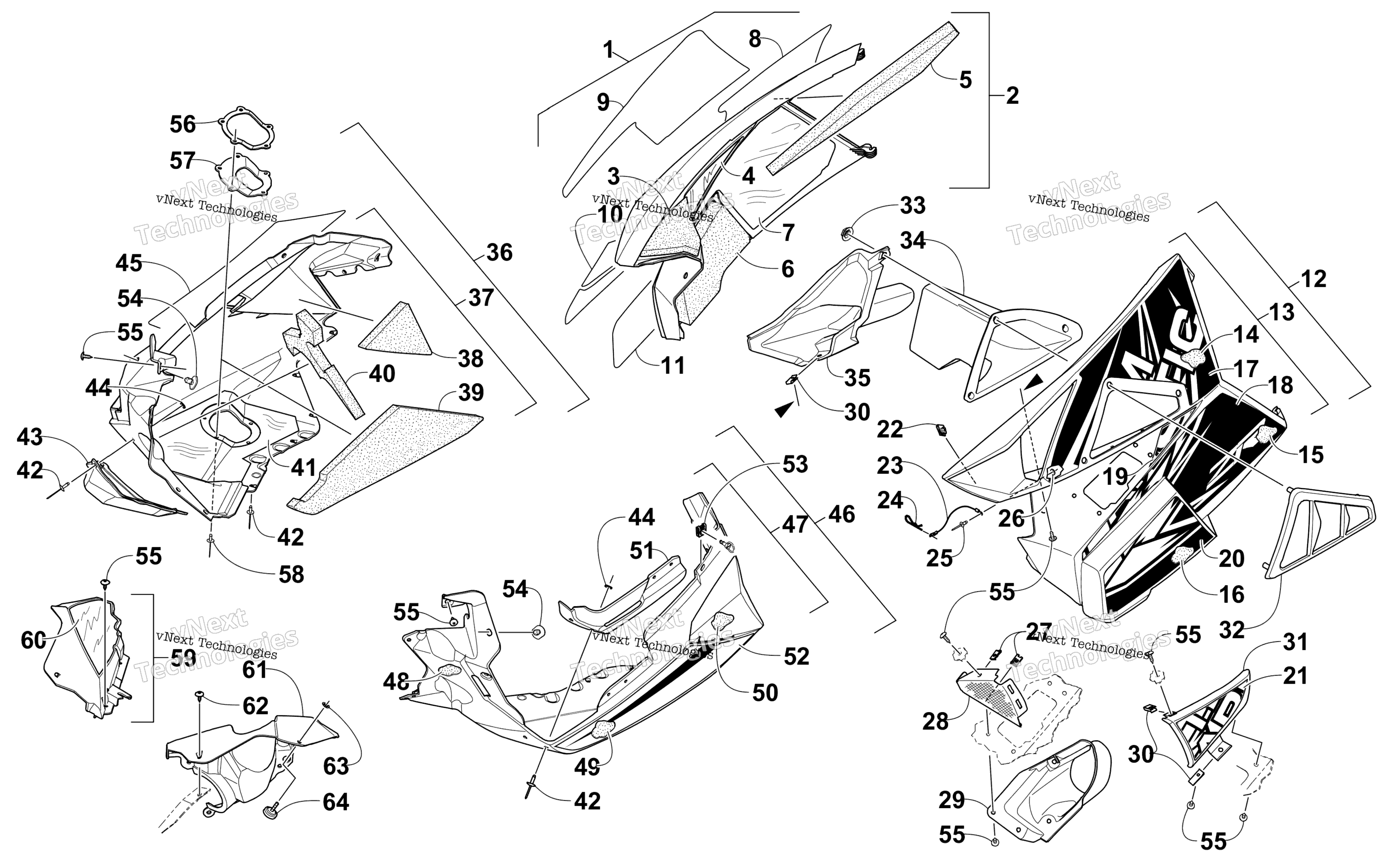 Skid Plate и Side панель узел