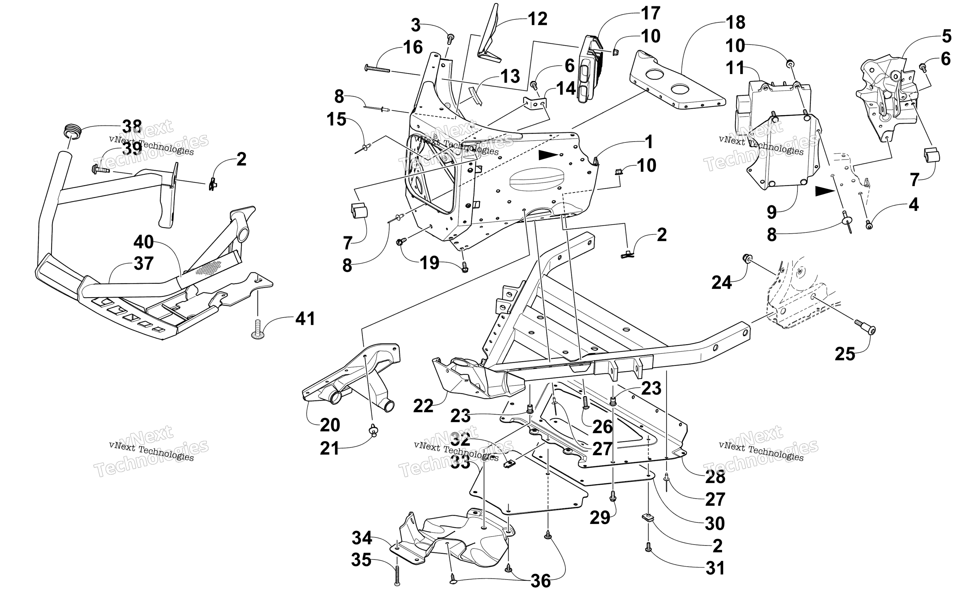 Передняя часть Bumper And Frame Assembly