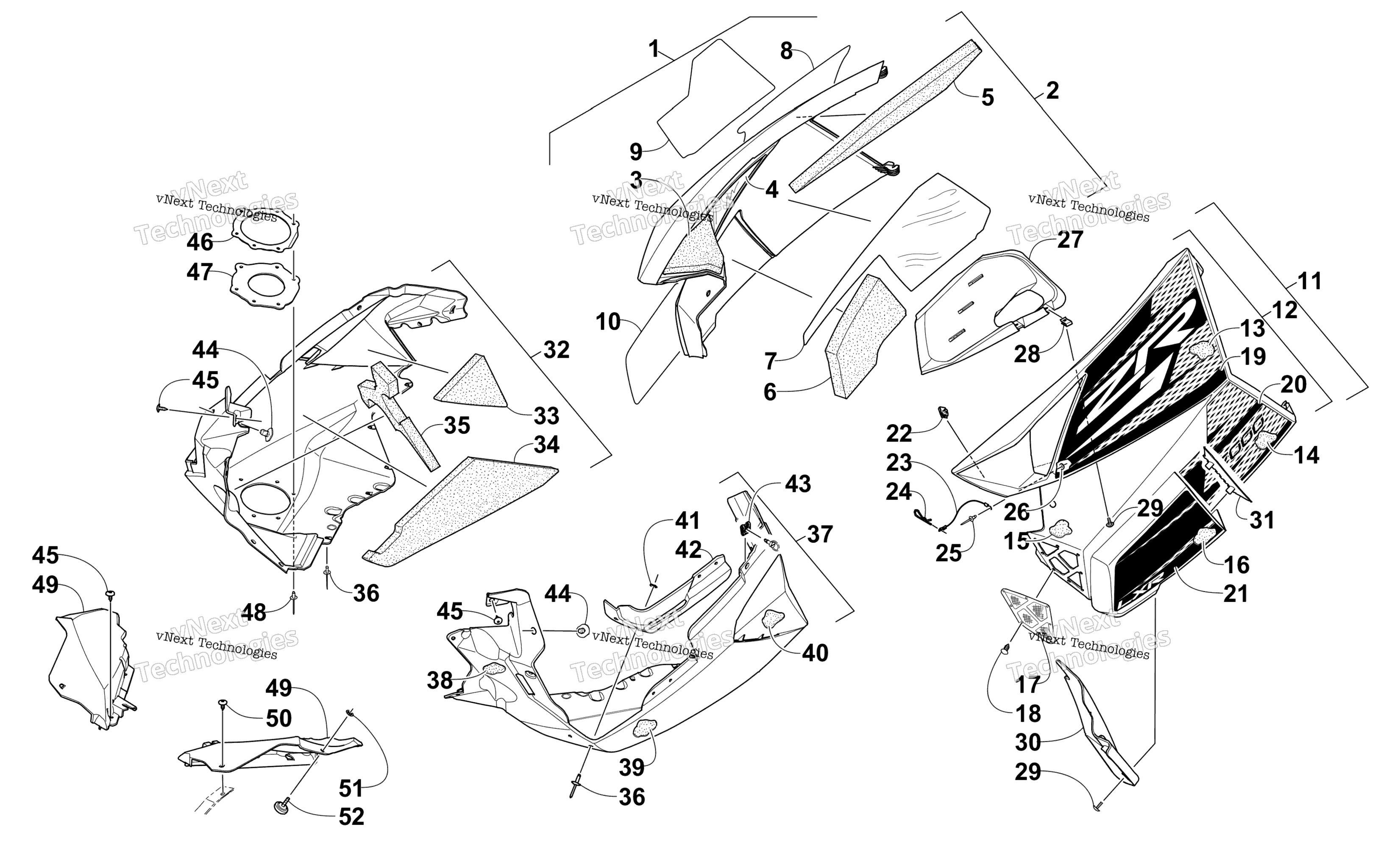 Skid Plate и Side панель узел