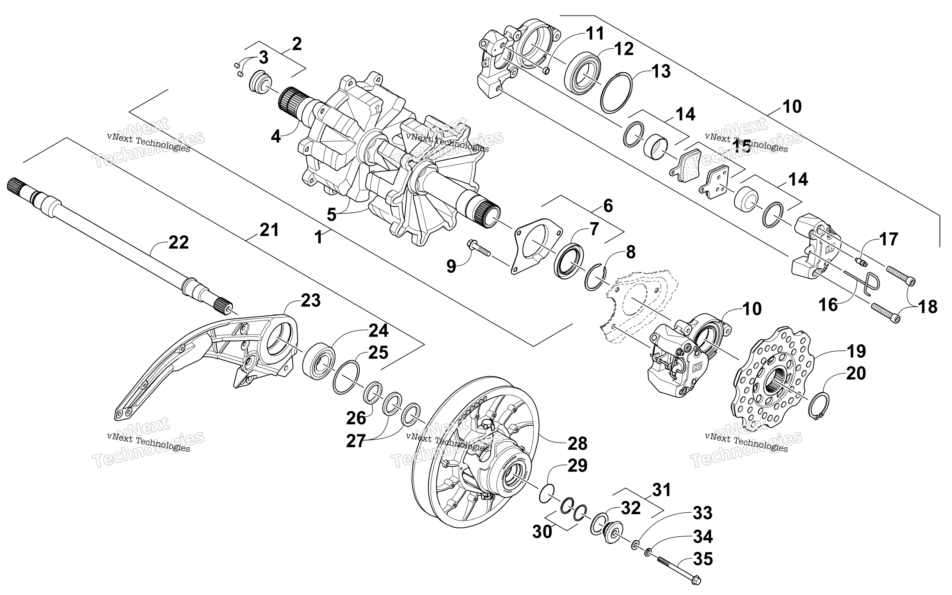 Привод Train Shafts And Brake Assemblies