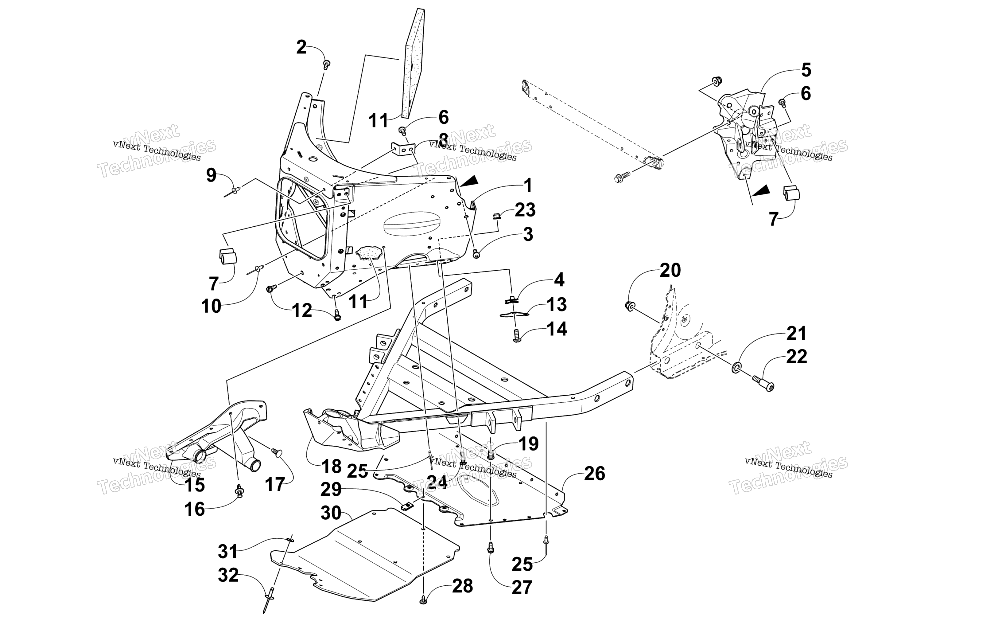 Передняя часть Bumper And Frame Assembly