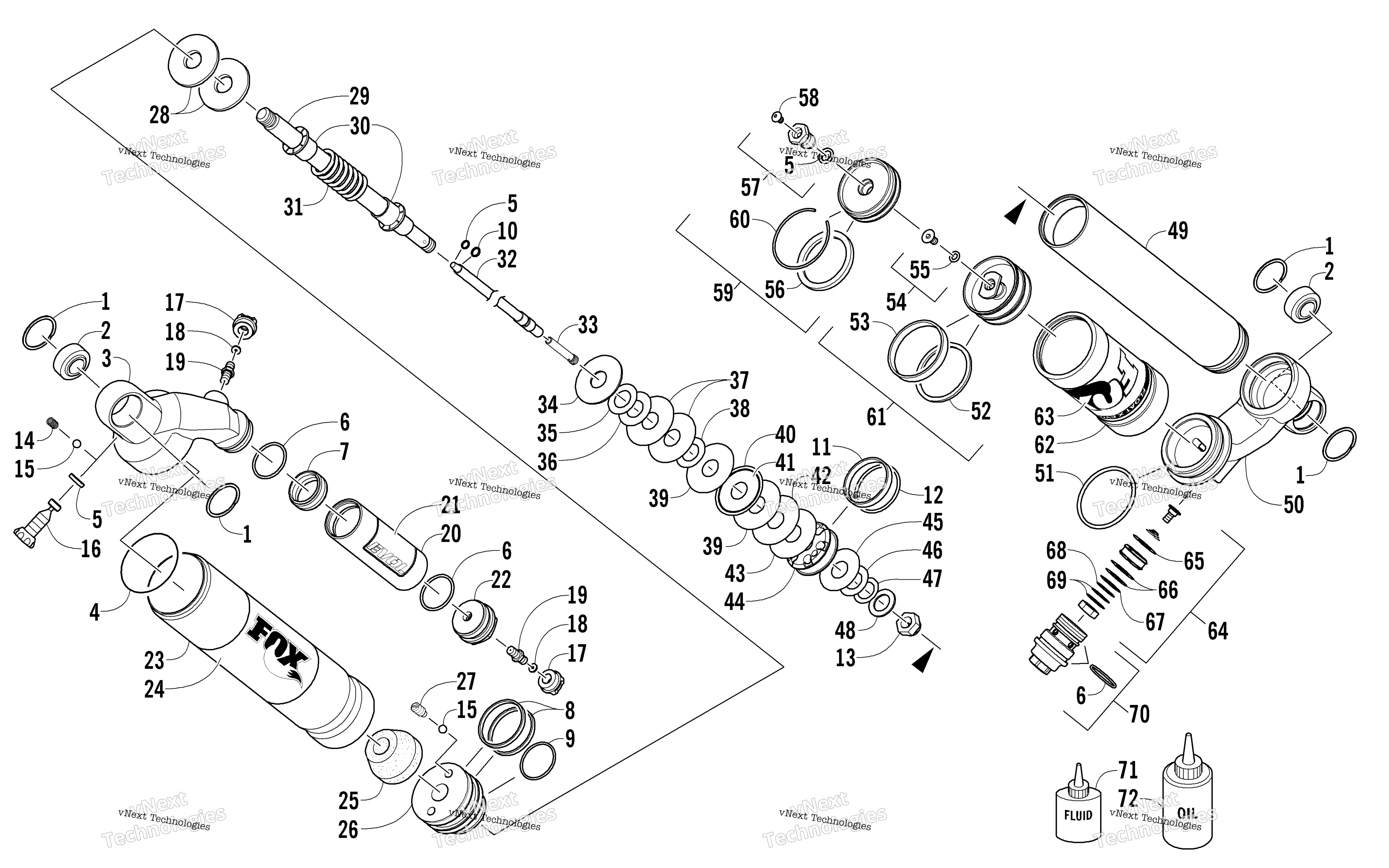 Передняя часть Suspension Shock Absorber
