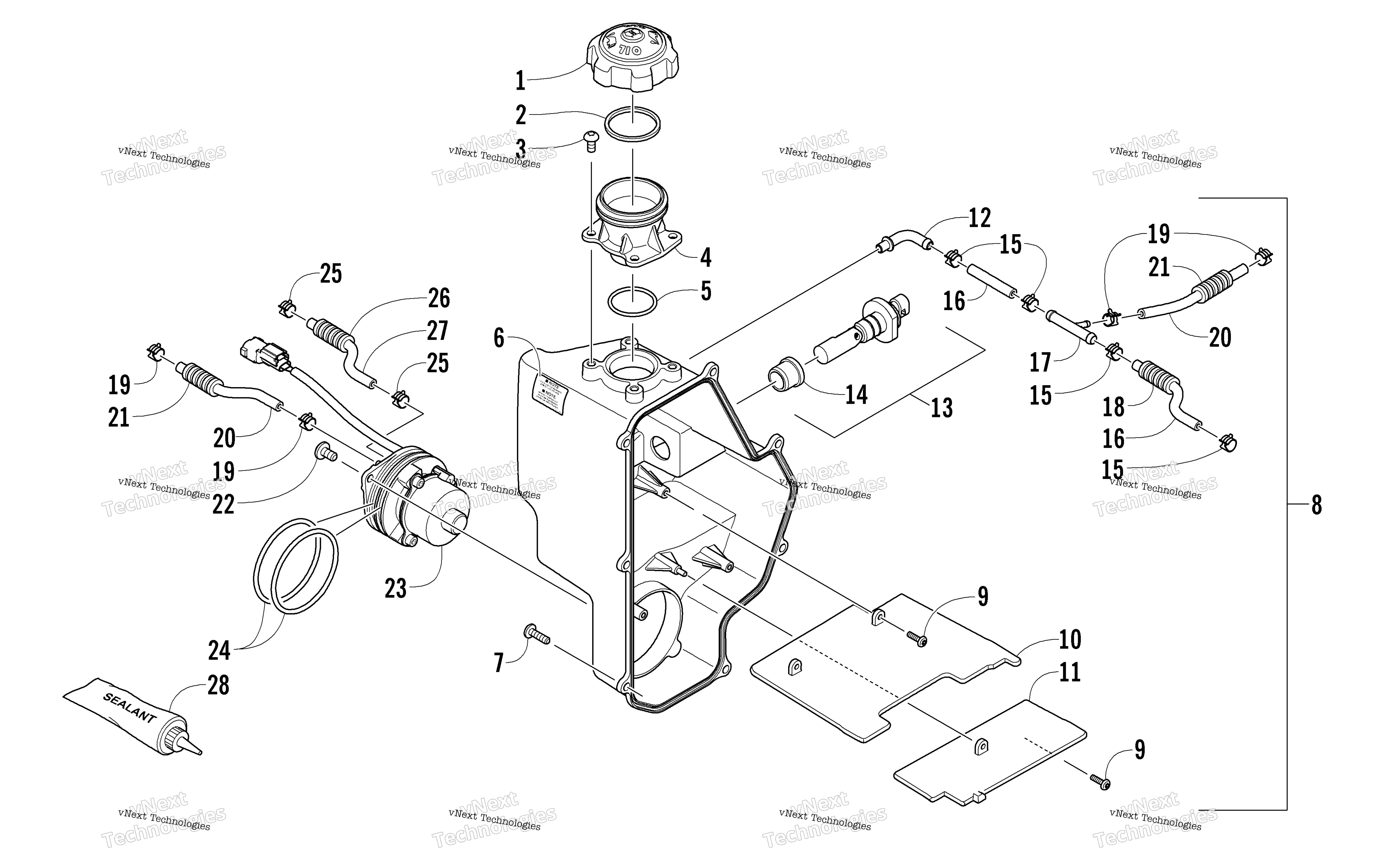масляный Tank Assembly
