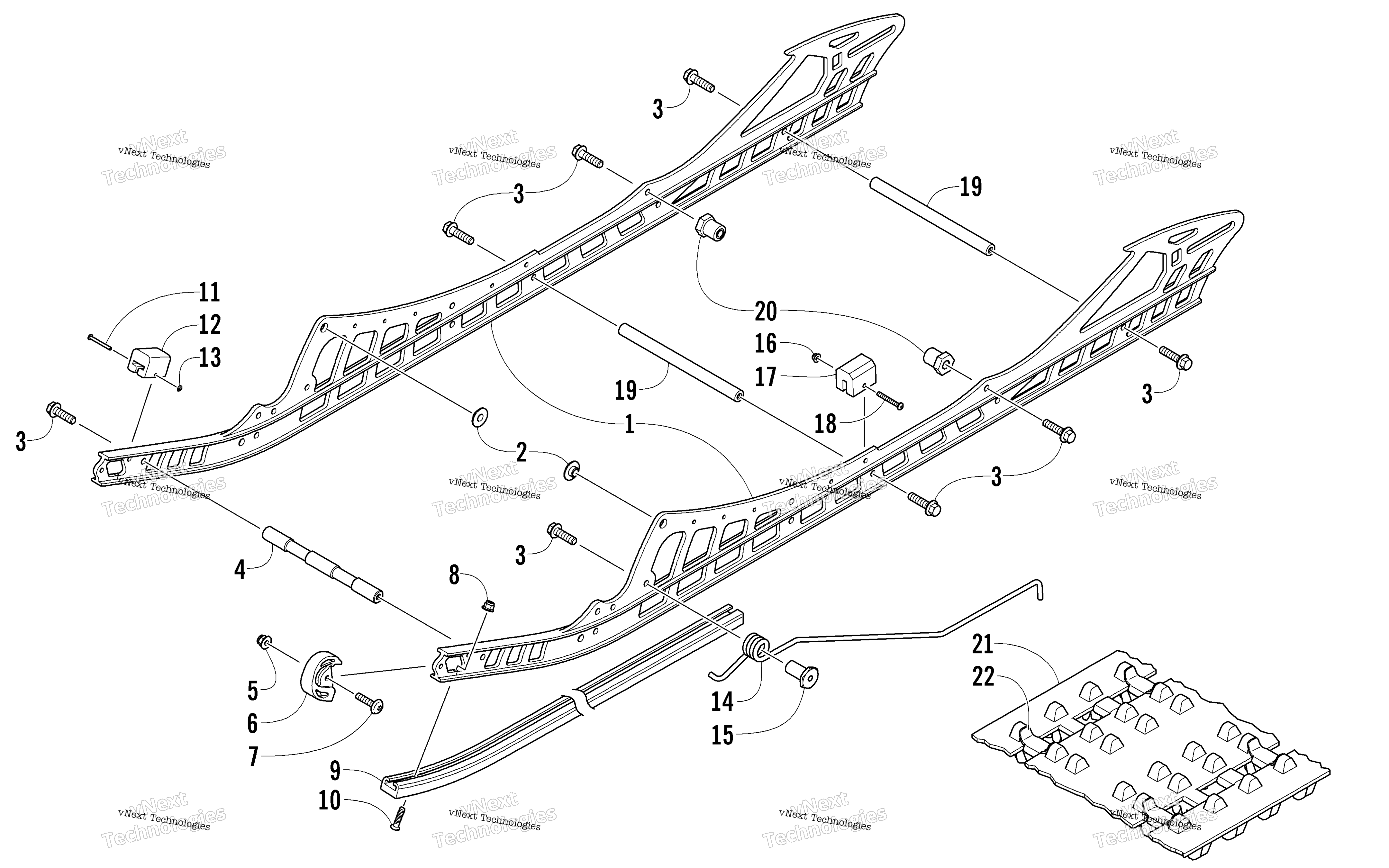 Slide Rail и Track узел