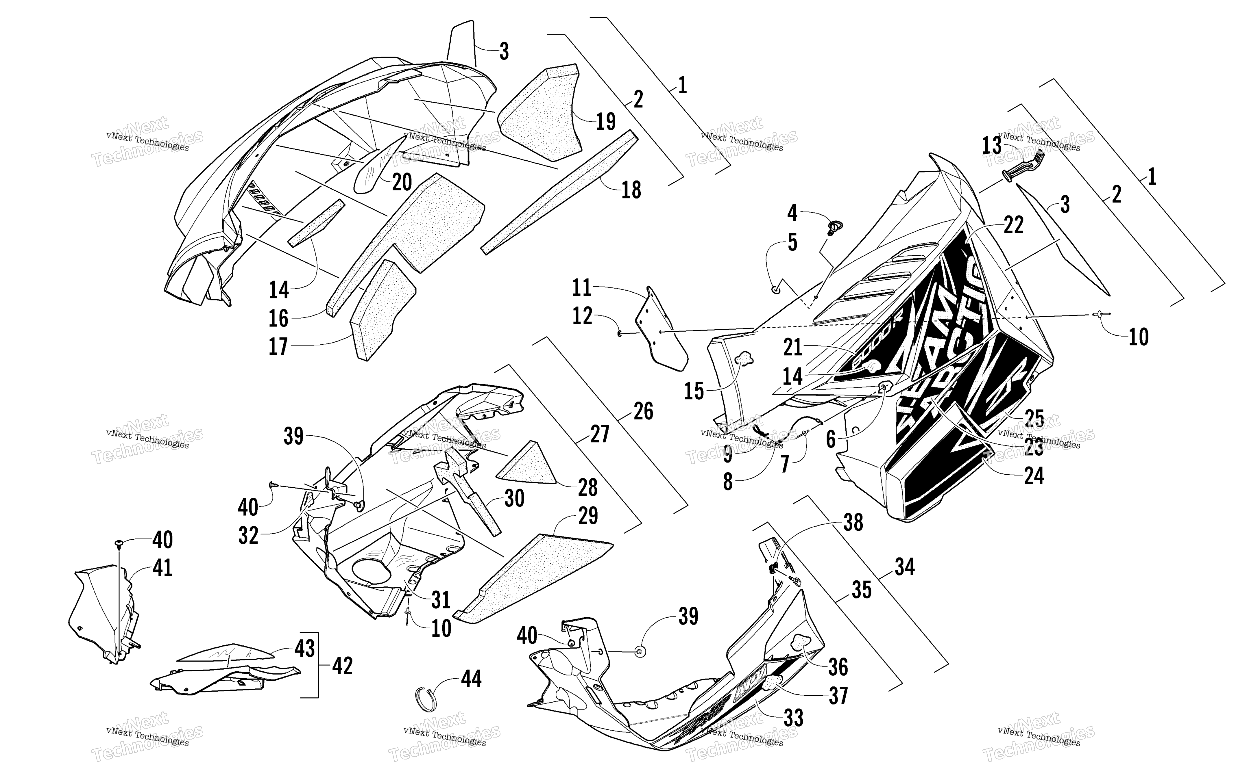 Skid Plate и Side панель узел