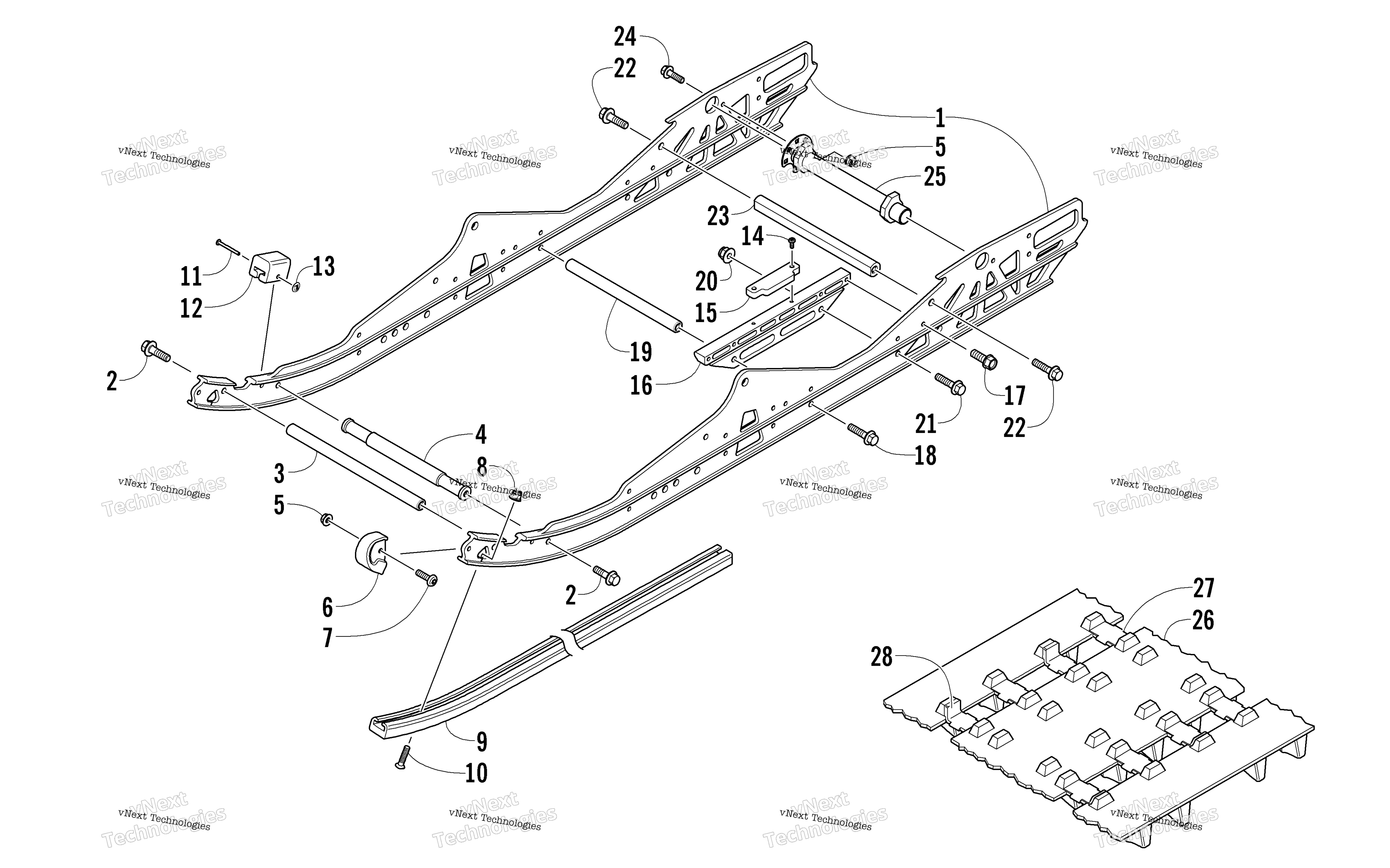 Slide Rail и Track узел