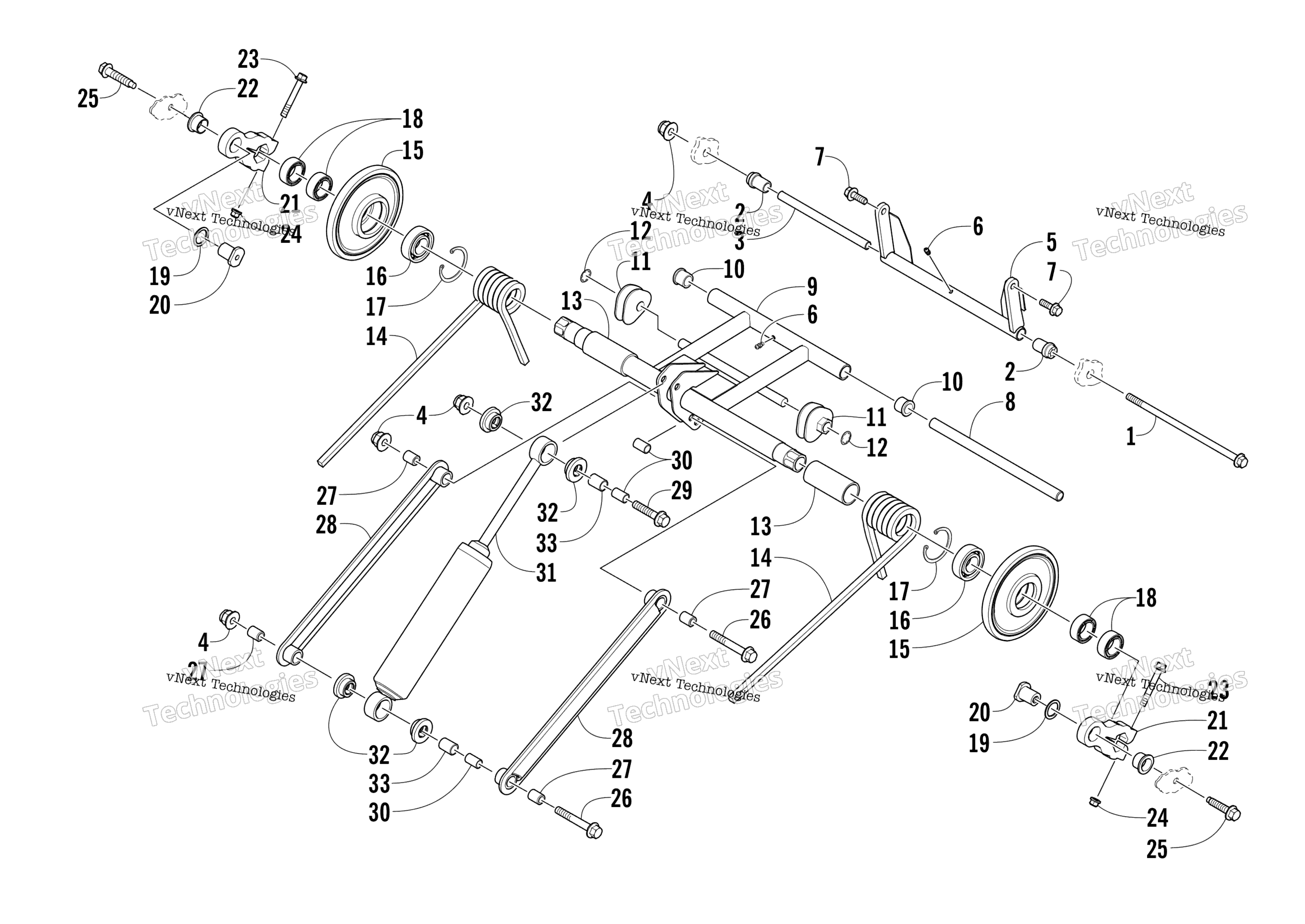 Задняя часть Suspension Rear Arm Assembly