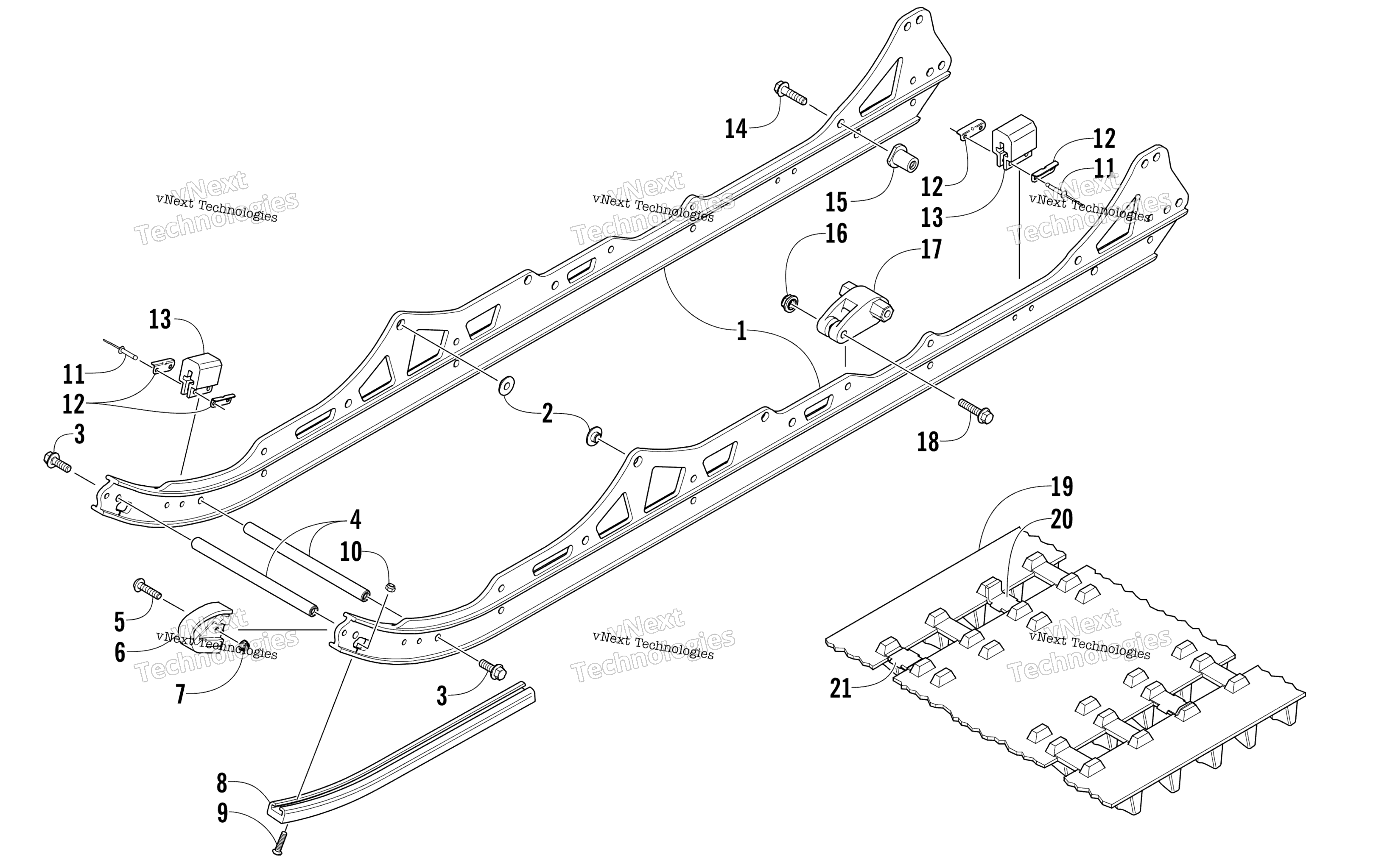 Slide Rail и Track узел