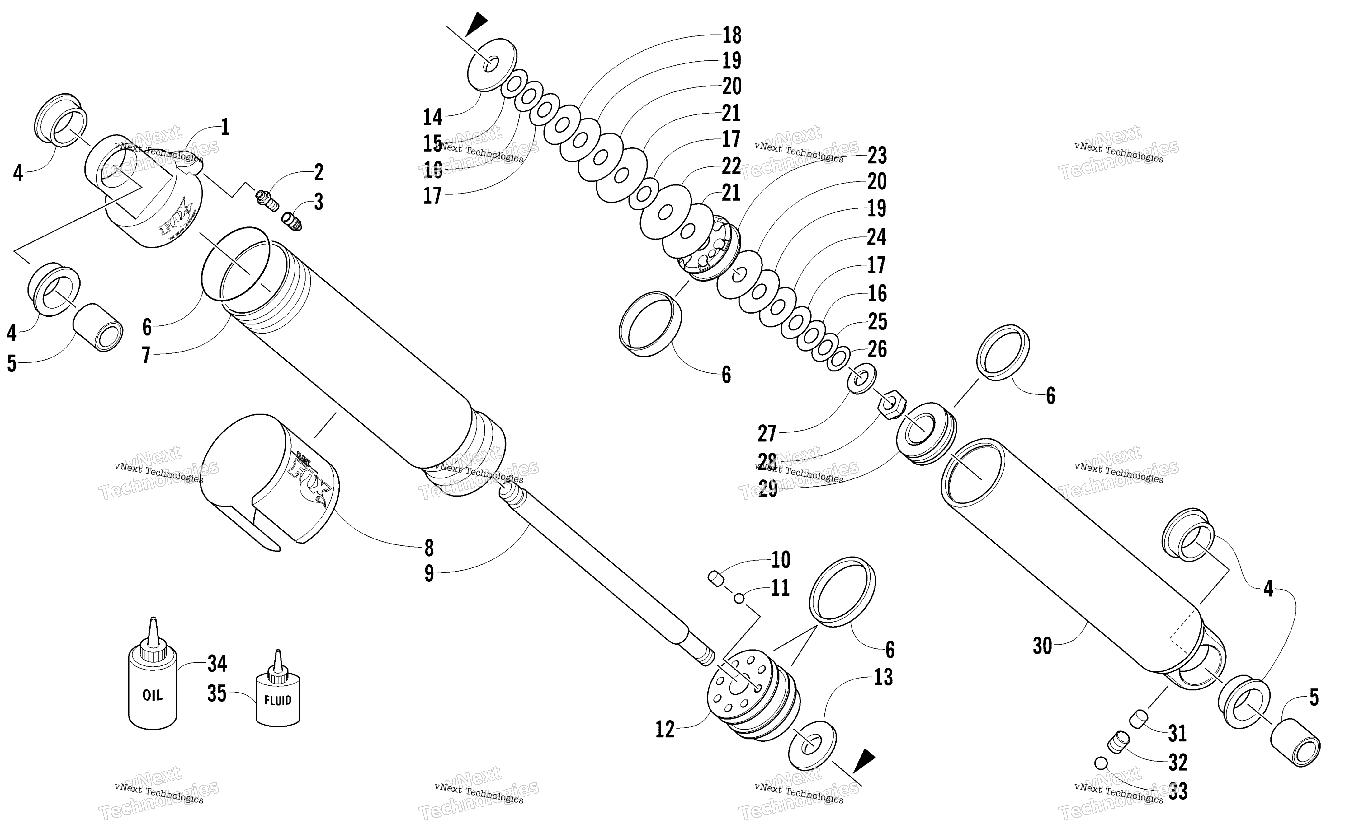 Передняя часть Suspension Shock Absorber